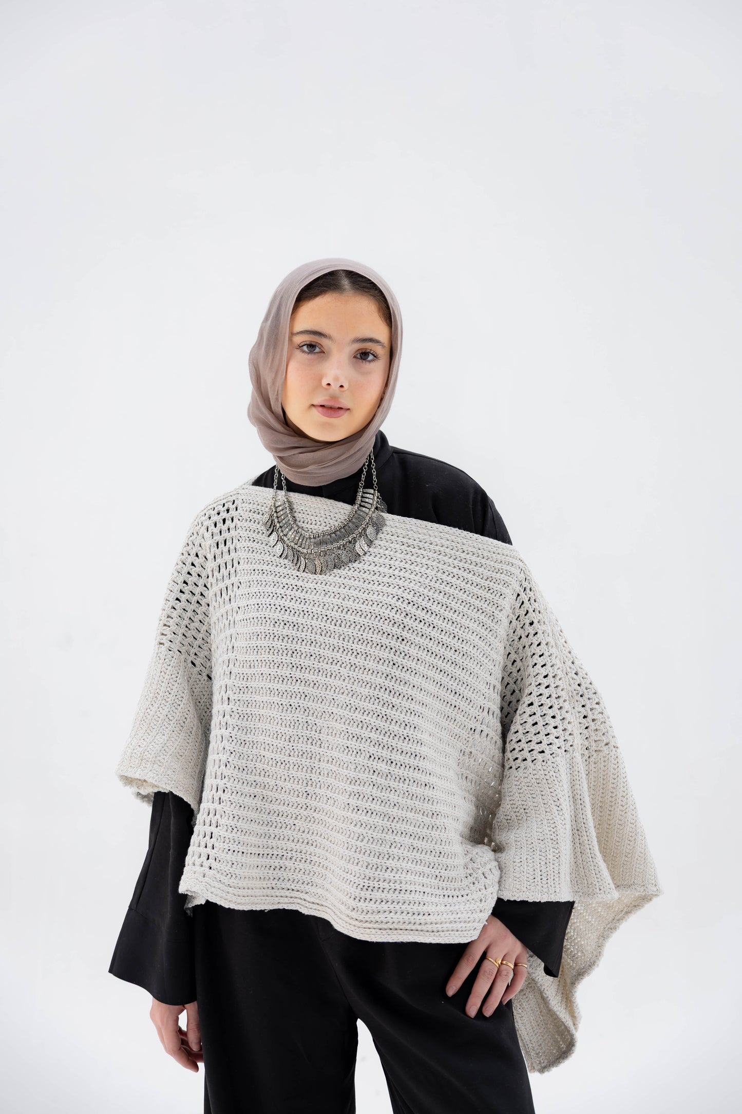 Moonlit Cape in Shimmer Cream