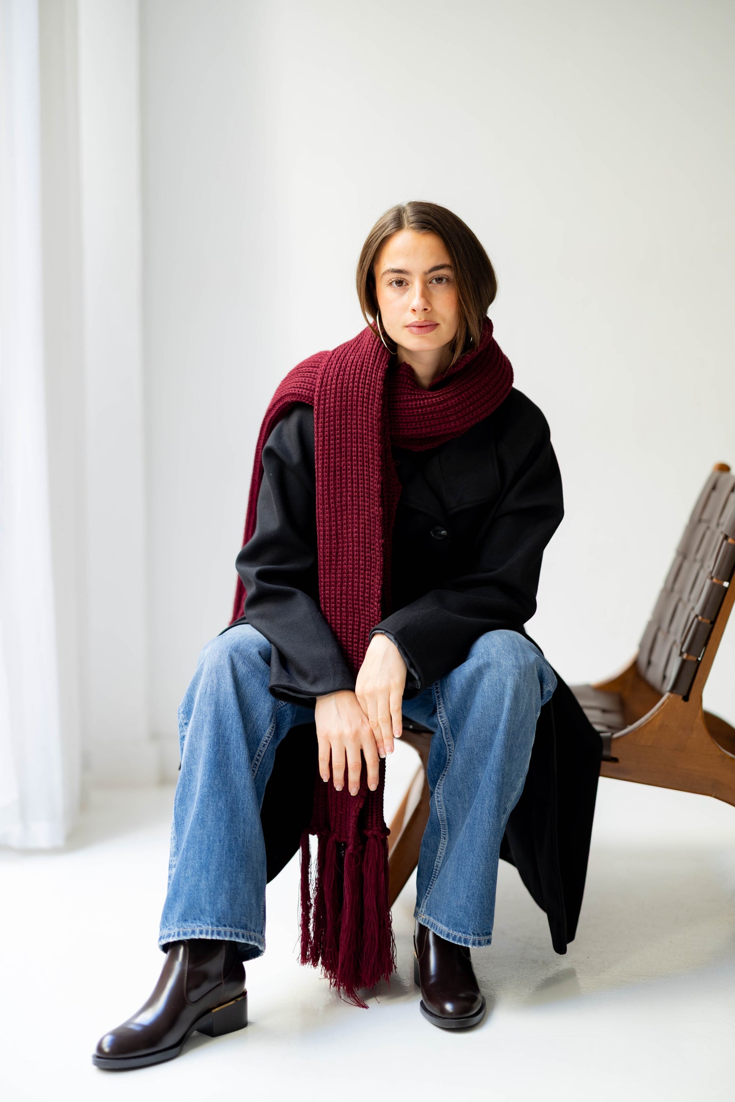 Warm Snuggle Shawl in Berry