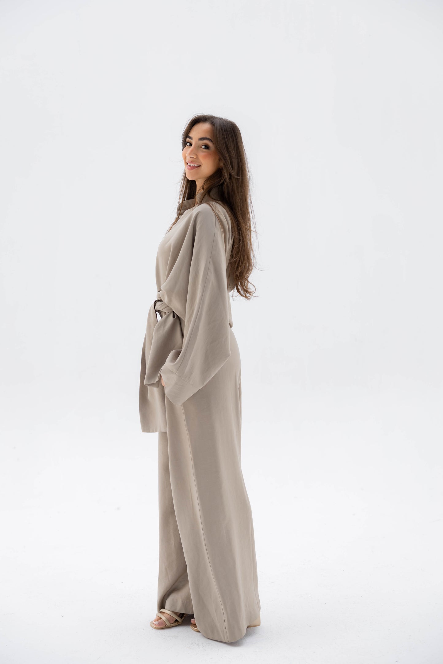 (PRE-ORDER) Valore Wrap Jumpsuit in Light Olive