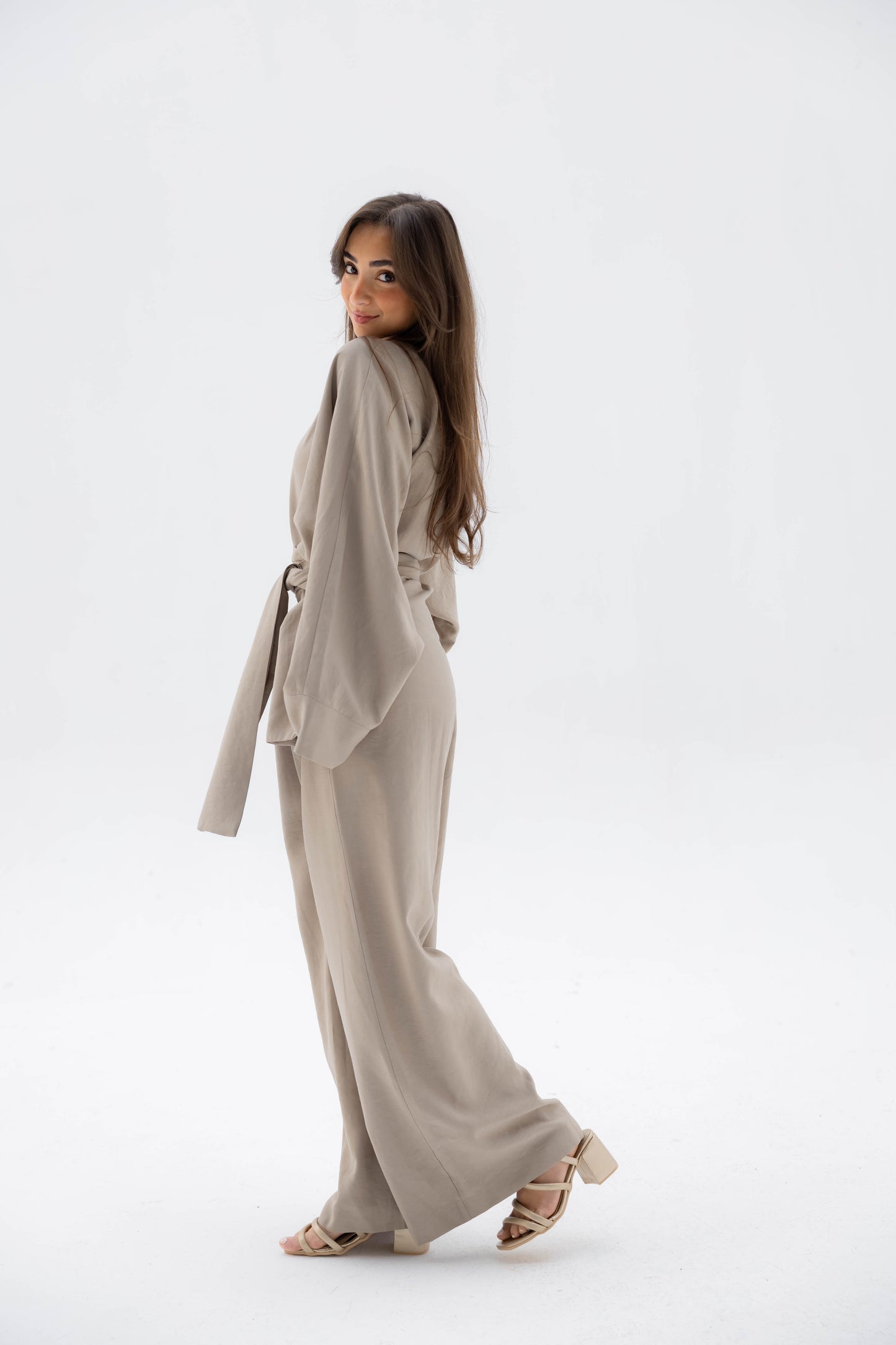 (PRE-ORDER) Valore Wrap Jumpsuit in Light Olive