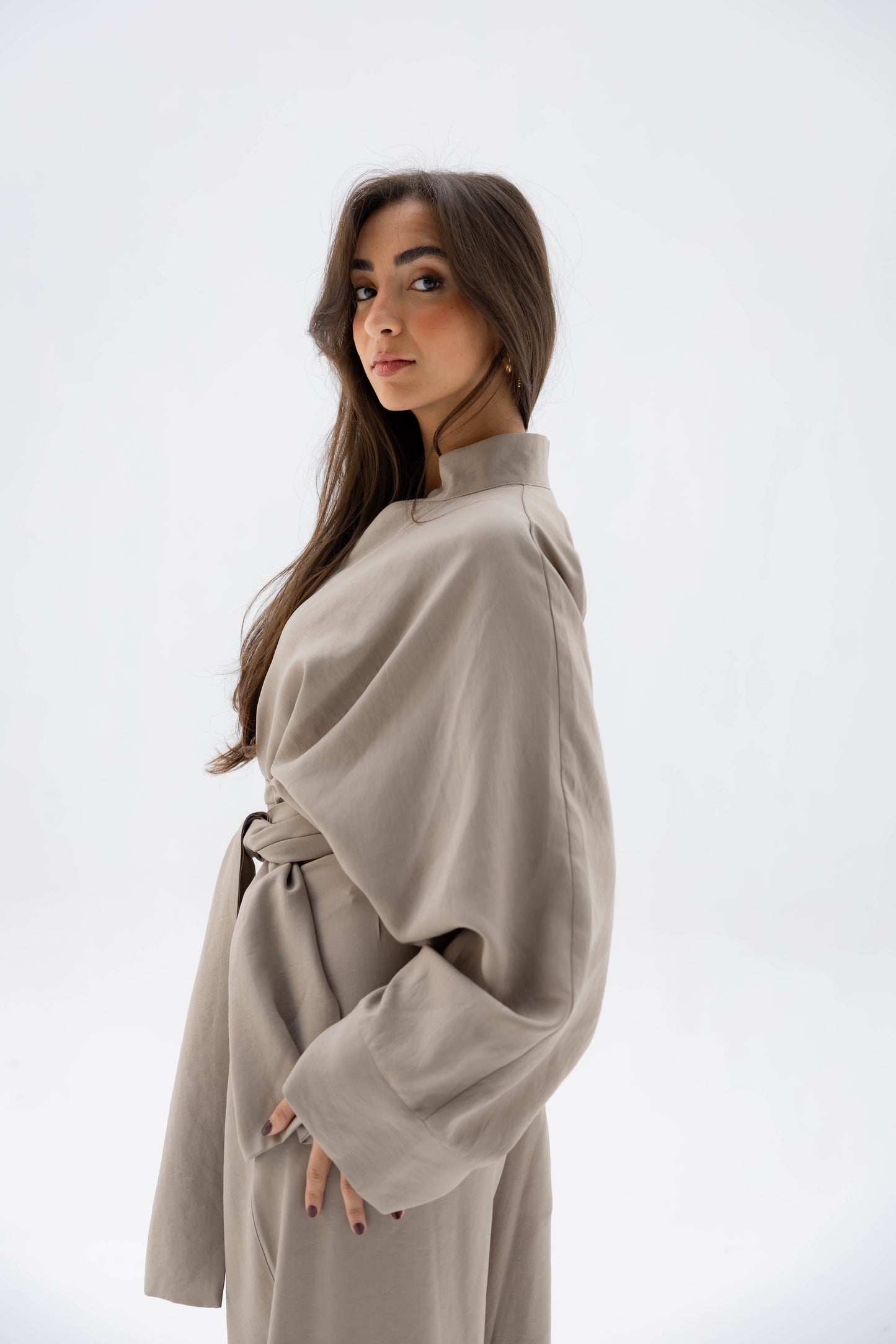 (PRE-ORDER) Valore Wrap Jumpsuit in Light Olive