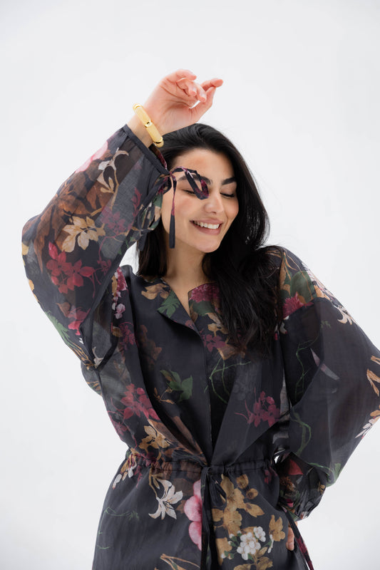 Floré Blouse in Soft Black