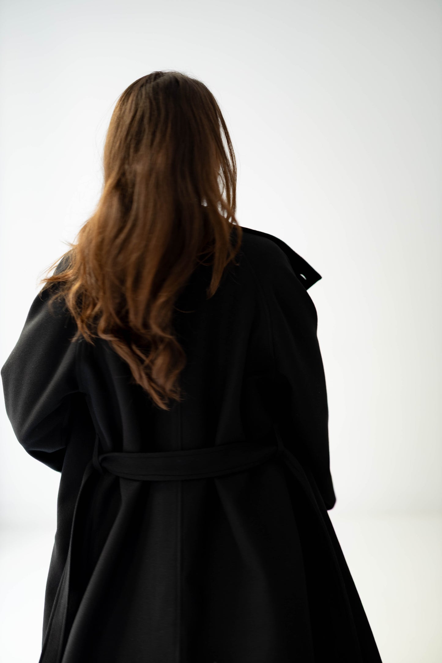 Midnight Belted Coat in Black