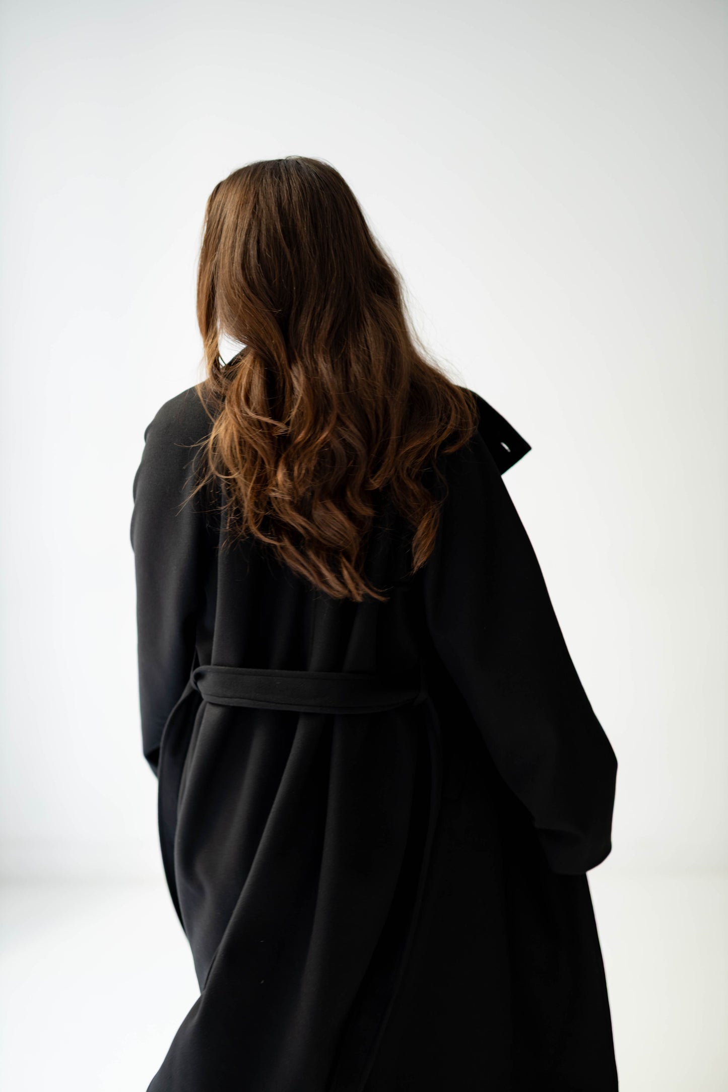 Midnight Belted Coat in Black