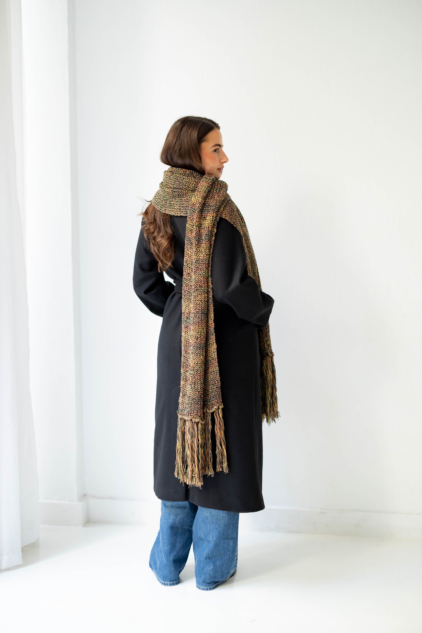 Warm Snuggle Shawl in Green Blend