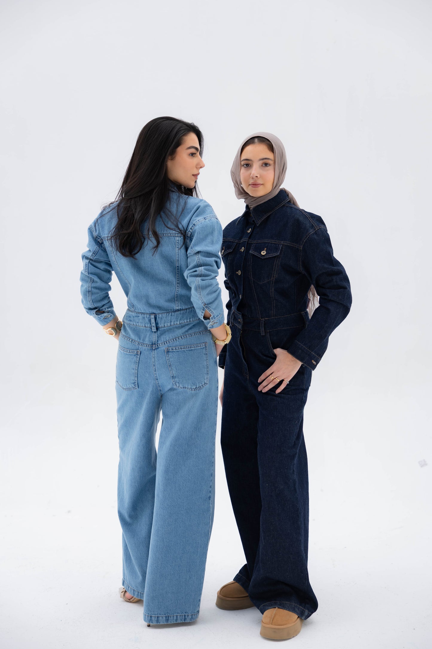 Clara Jumpsuit in Raw Denim