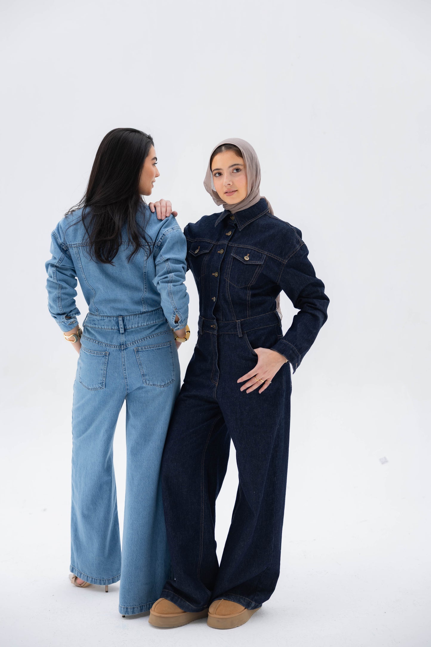 Clara Jumpsuit in Raw Denim