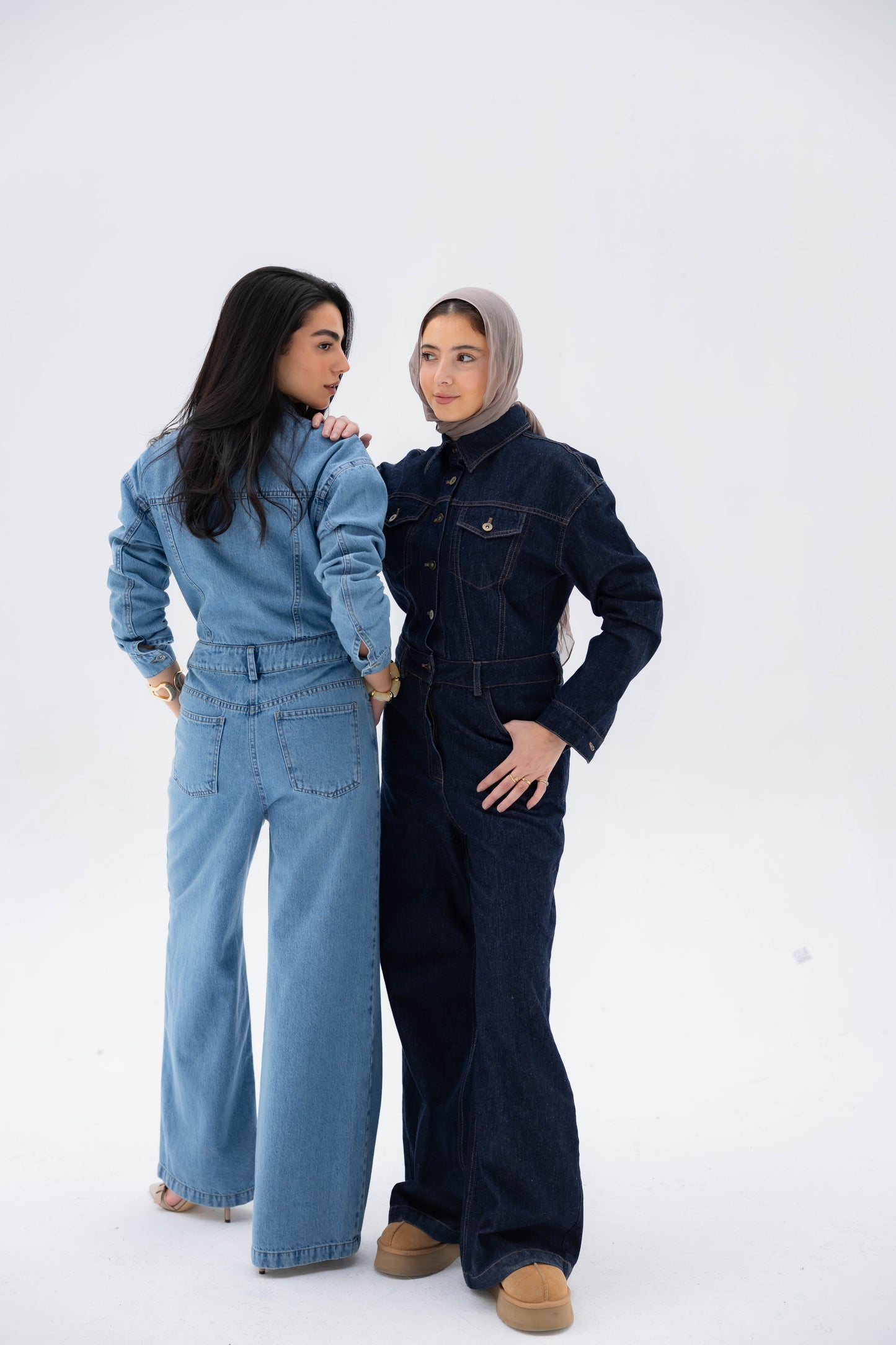 Clara Jumpsuit in Raw Denim