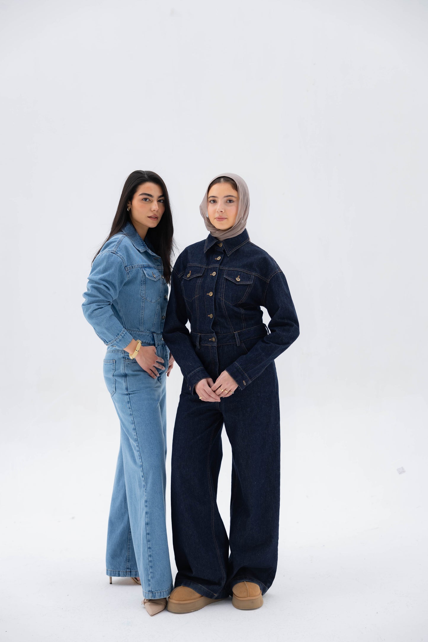 Clara Jumpsuit in Raw Denim