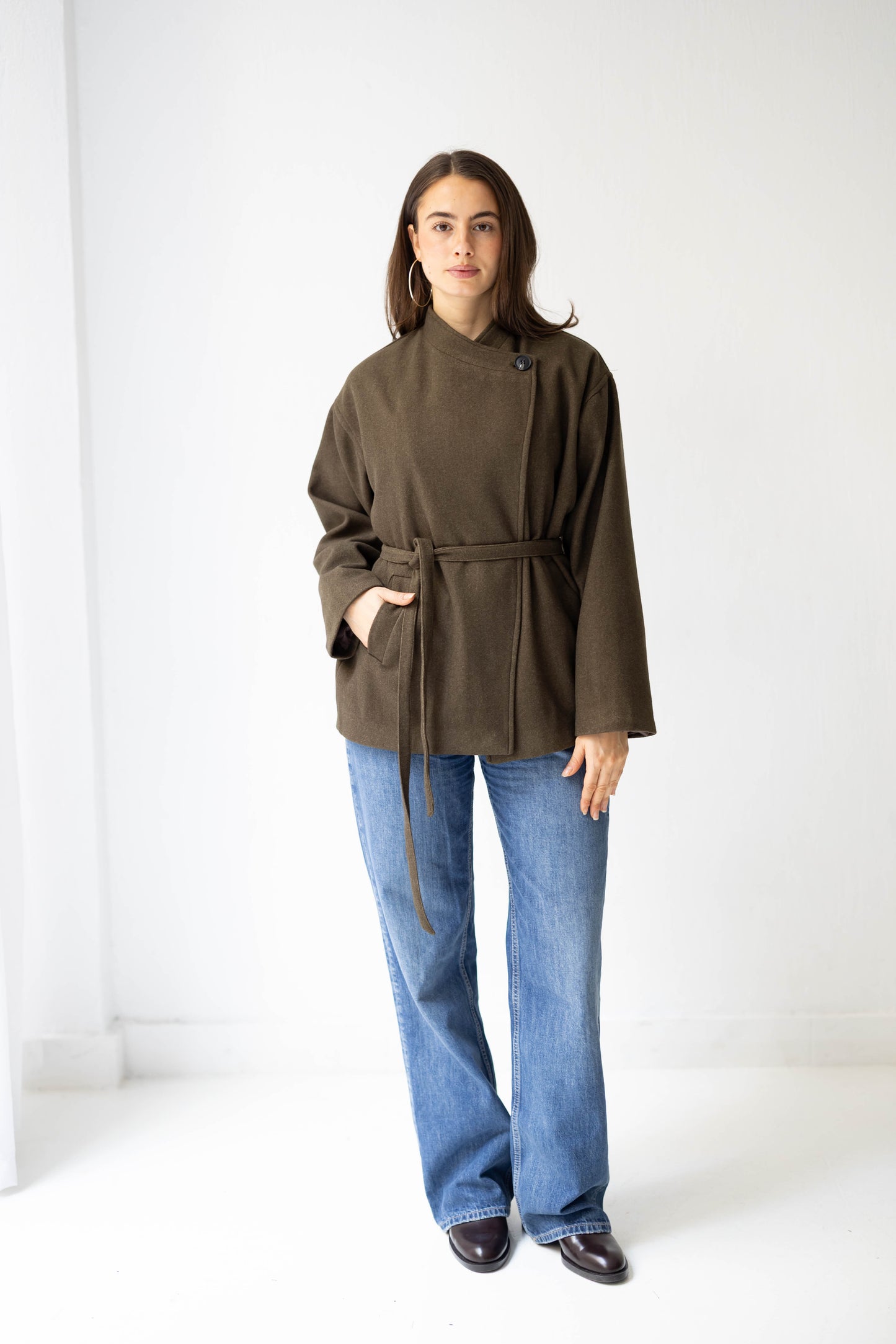 The Minimal Jacket in Olive Brown