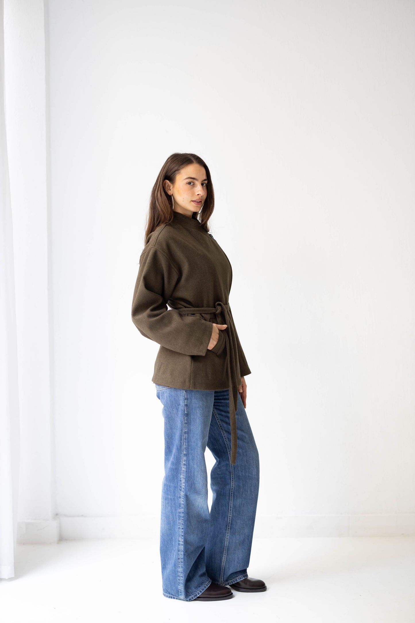 The Minimal Jacket in Olive Brown