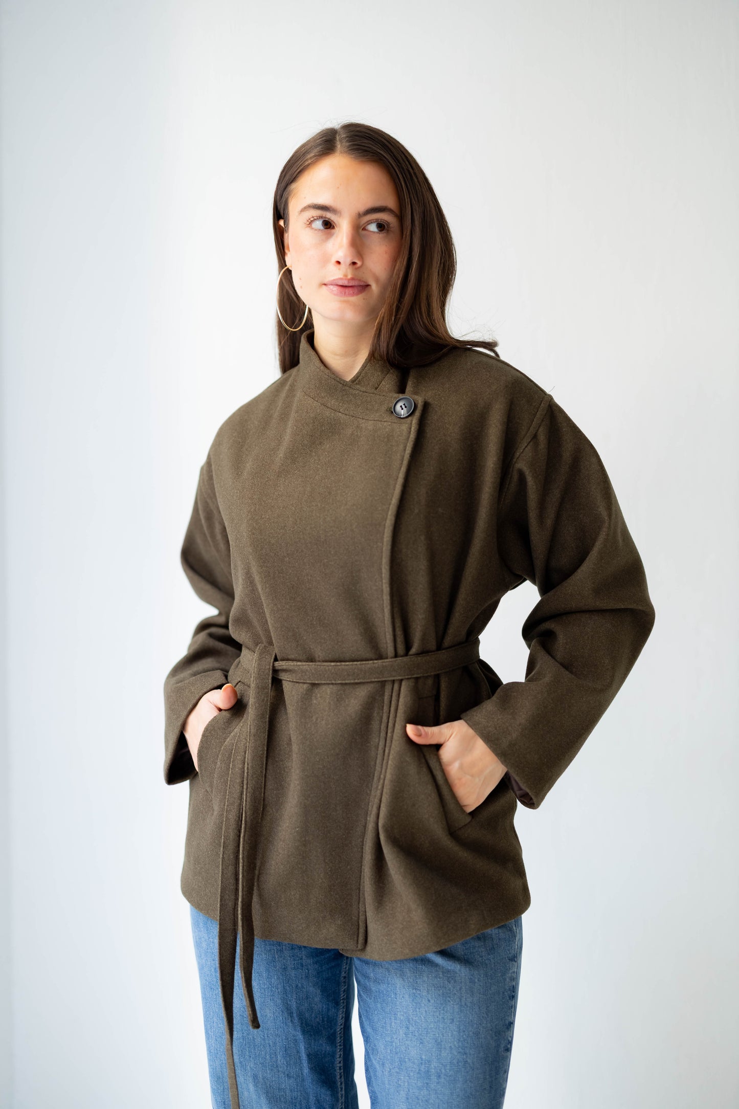 The Minimal Jacket in Olive Brown