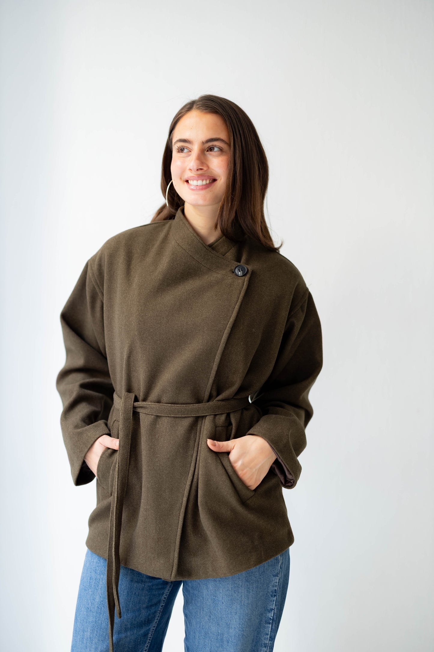 The Minimal Jacket in Olive Brown