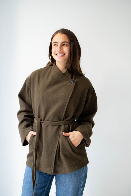 The Minimal Jacket in Olive Brown