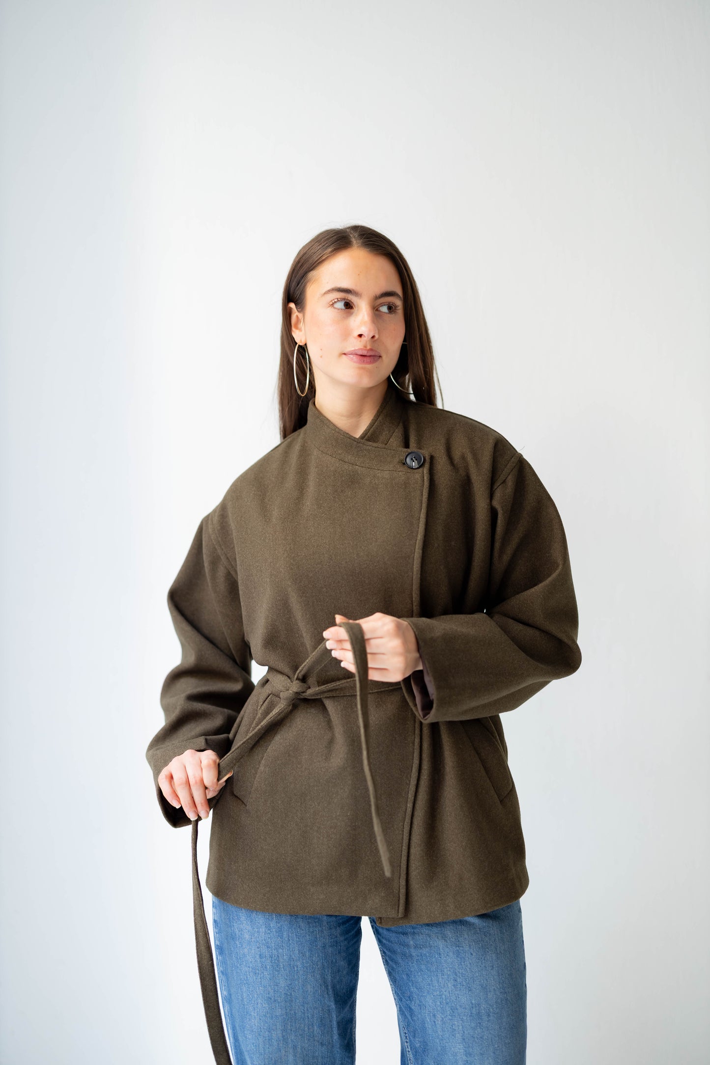 The Minimal Jacket in Olive Brown