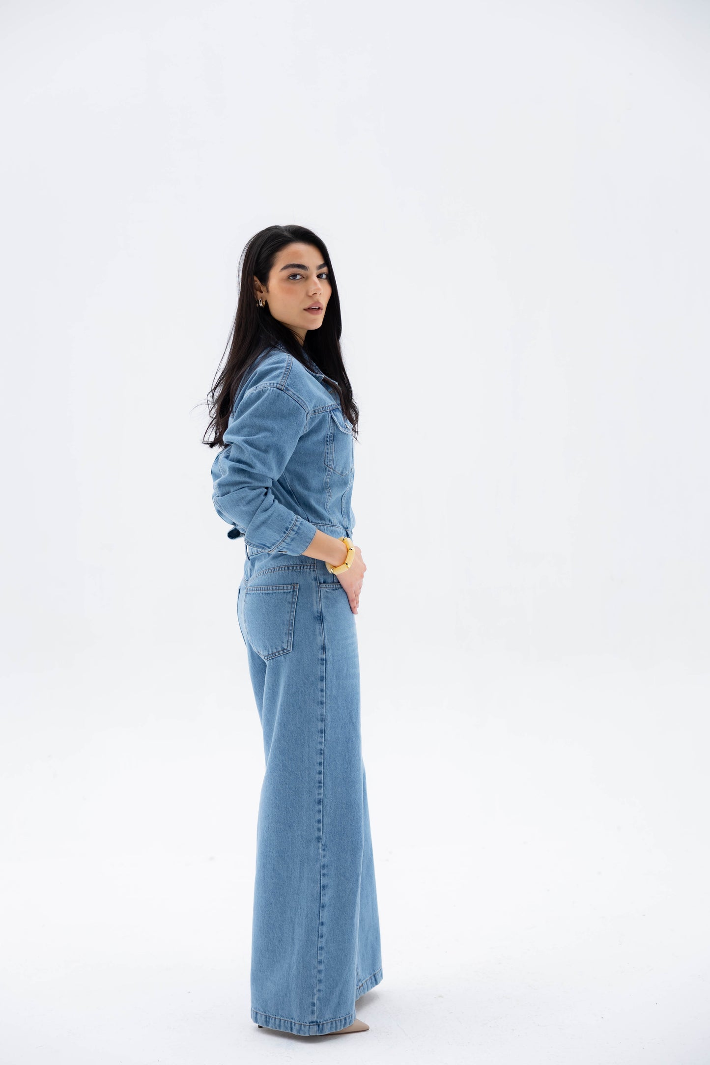 Clara Jumpsuit in Light Denim