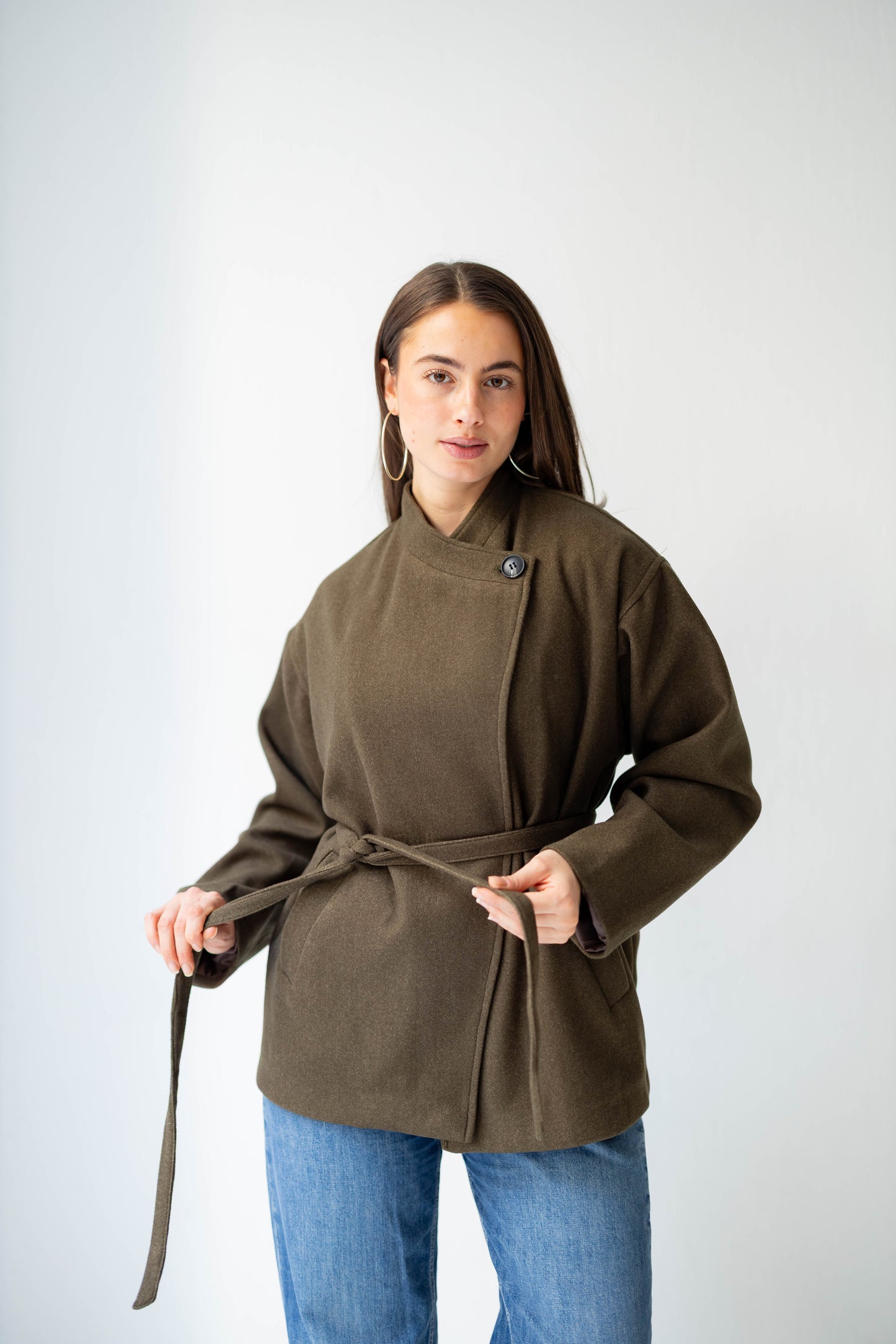 The Minimal Jacket in Olive Brown