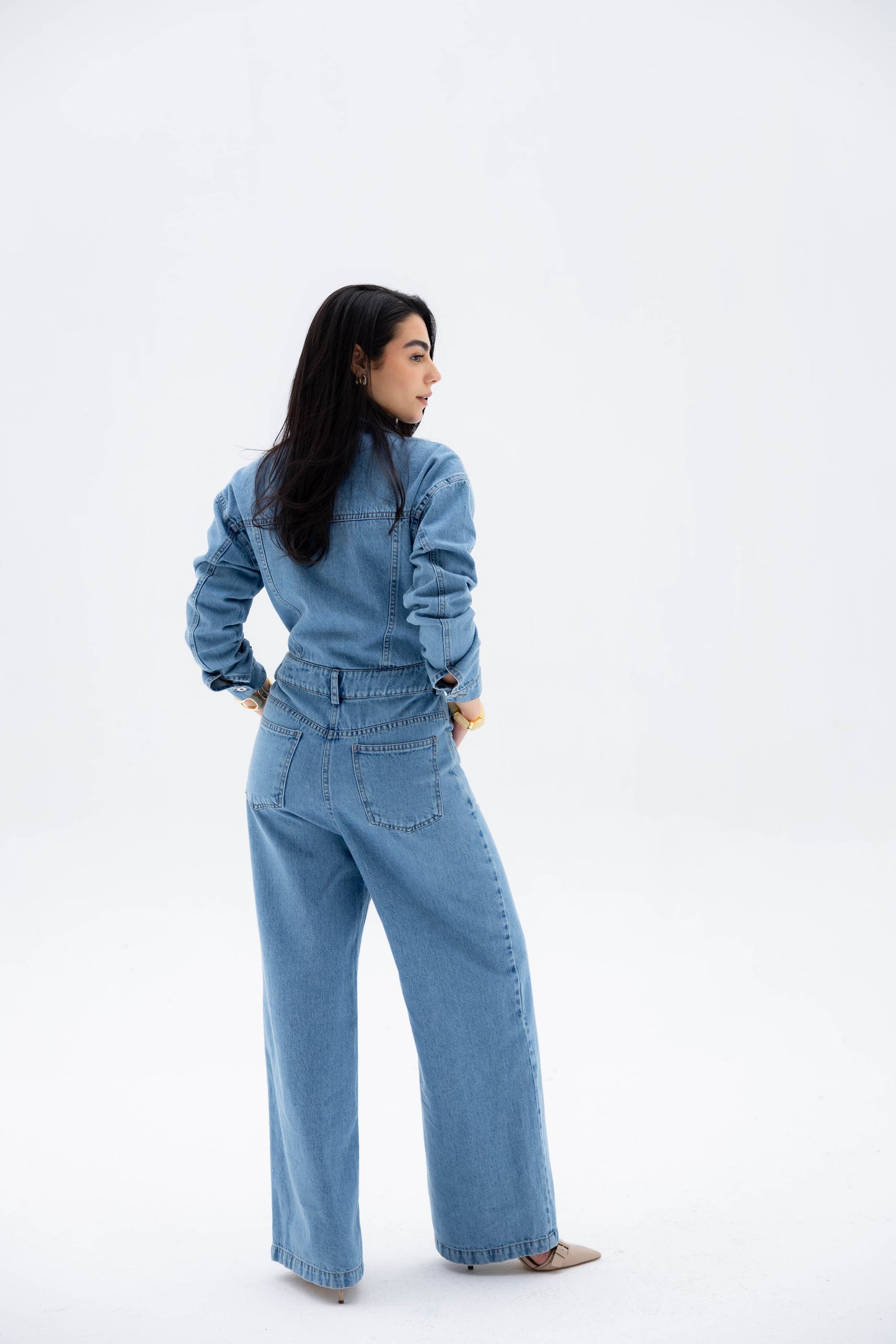 Clara Jumpsuit in Light Denim