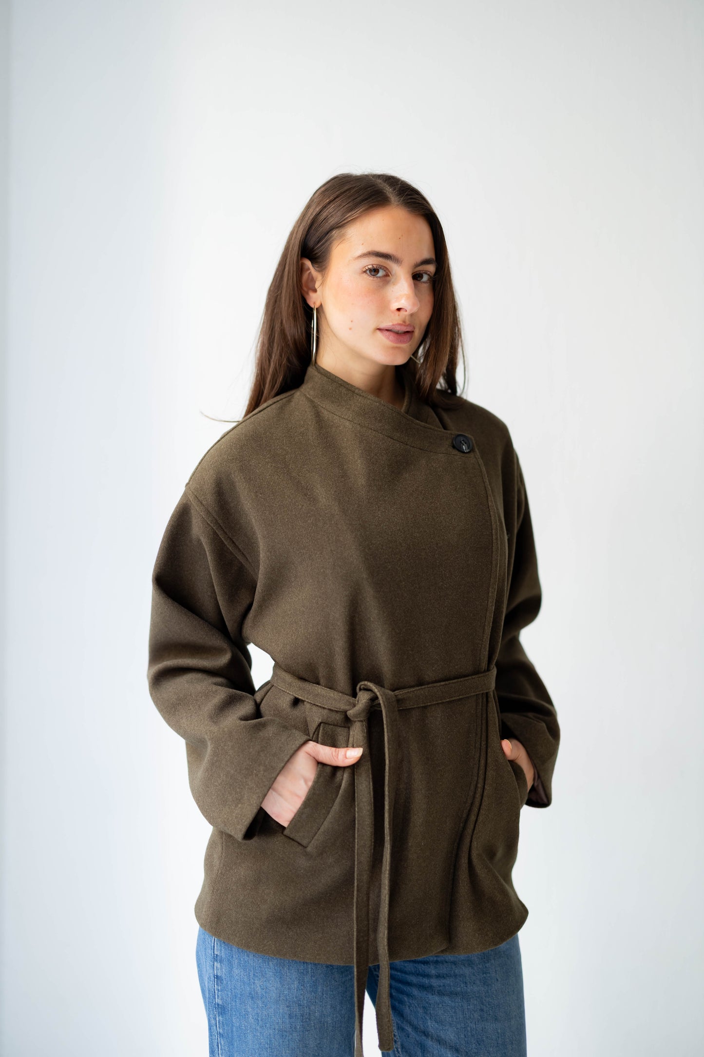 The Minimal Jacket in Olive Brown