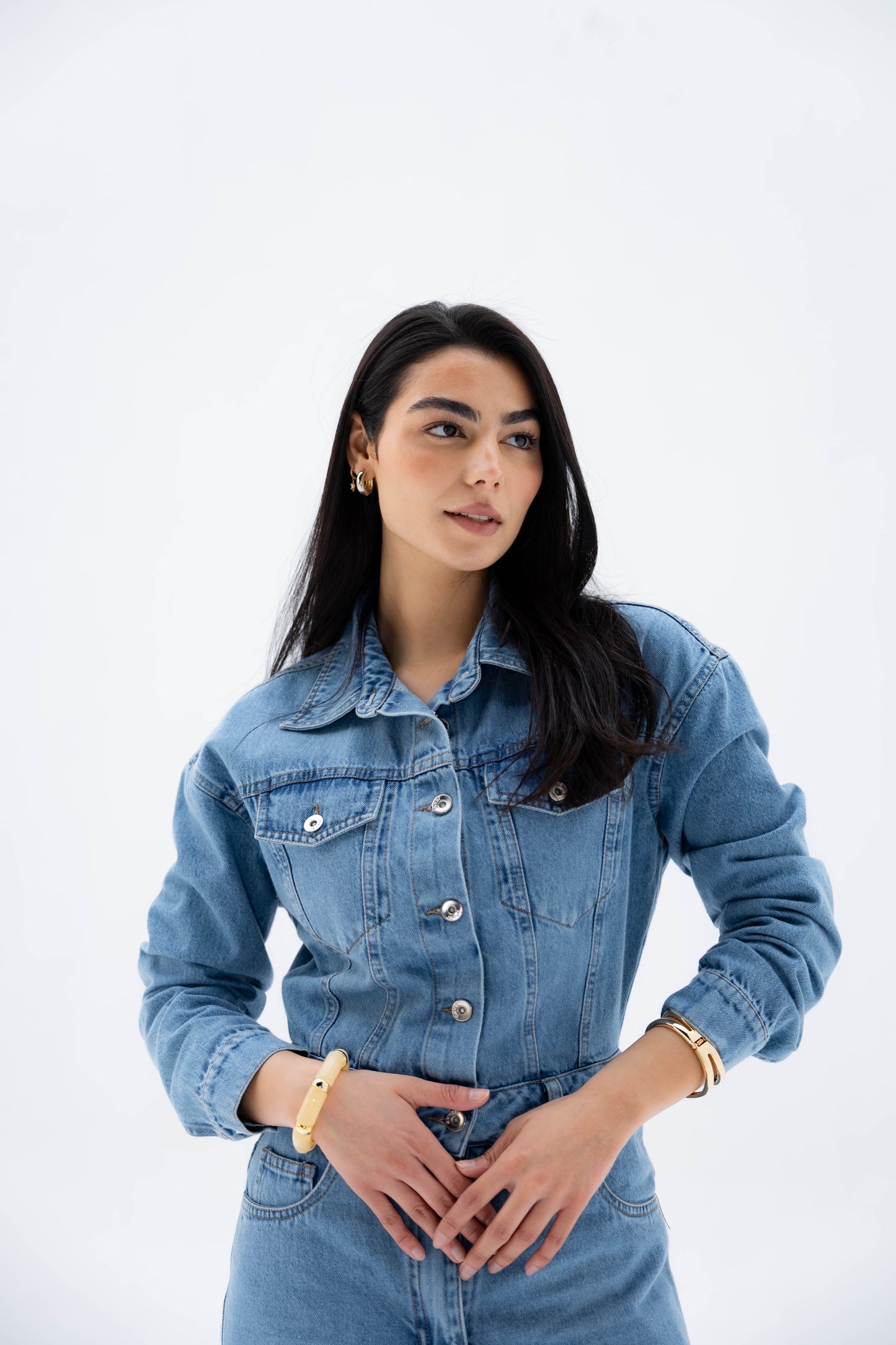 Clara Jumpsuit in Light Denim