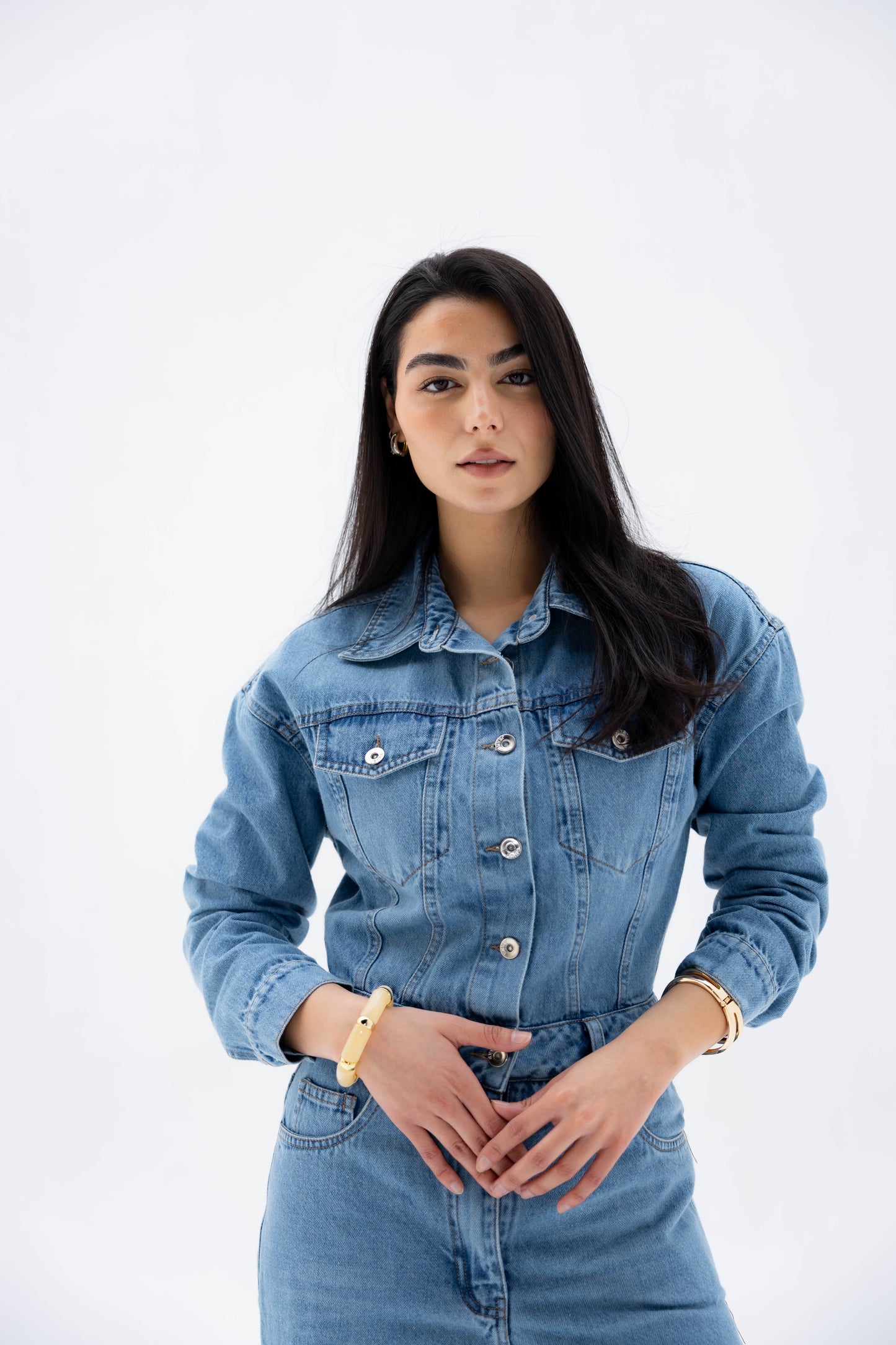 Clara Jumpsuit in Light Denim