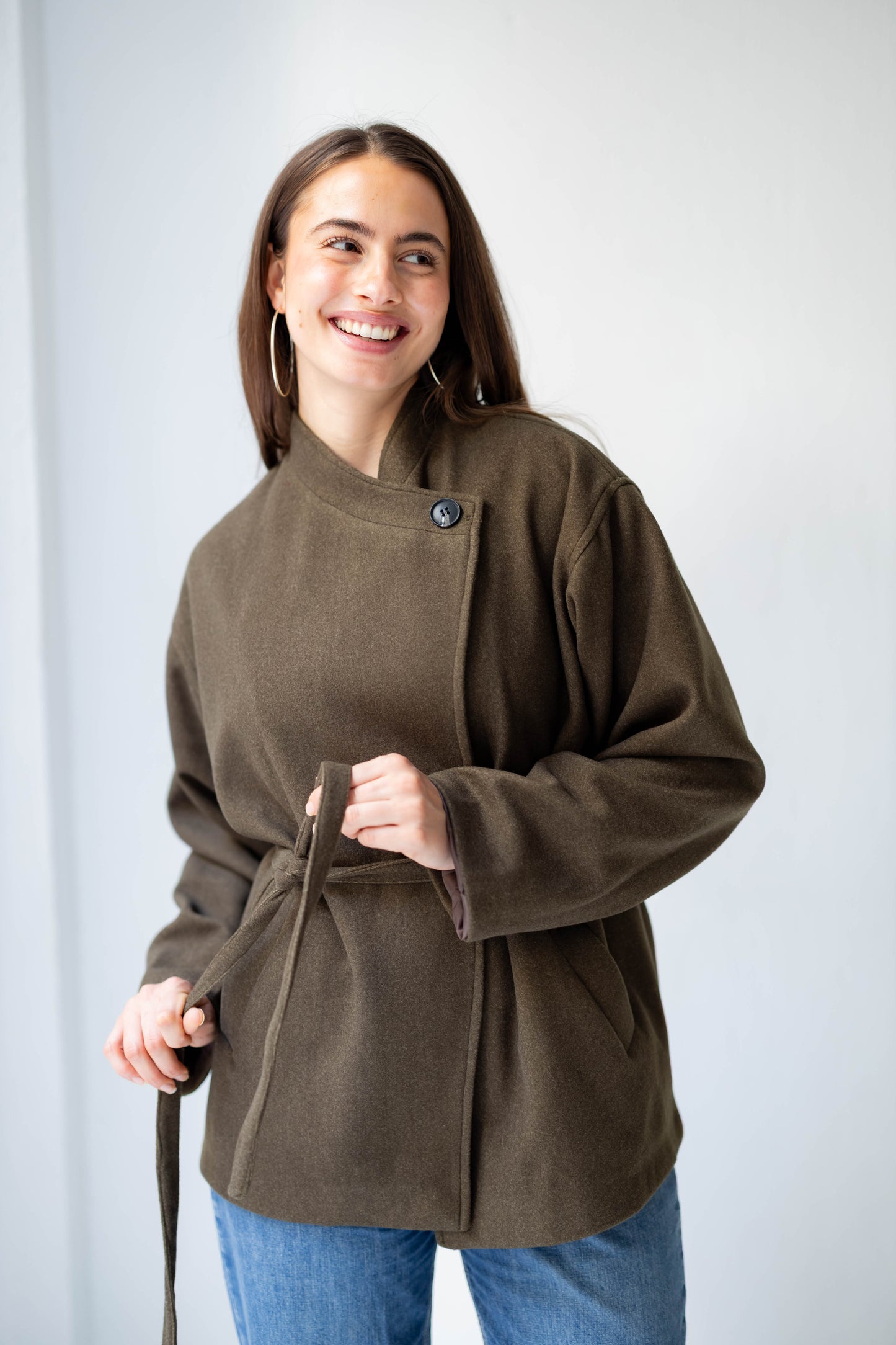 The Minimal Jacket in Olive Brown