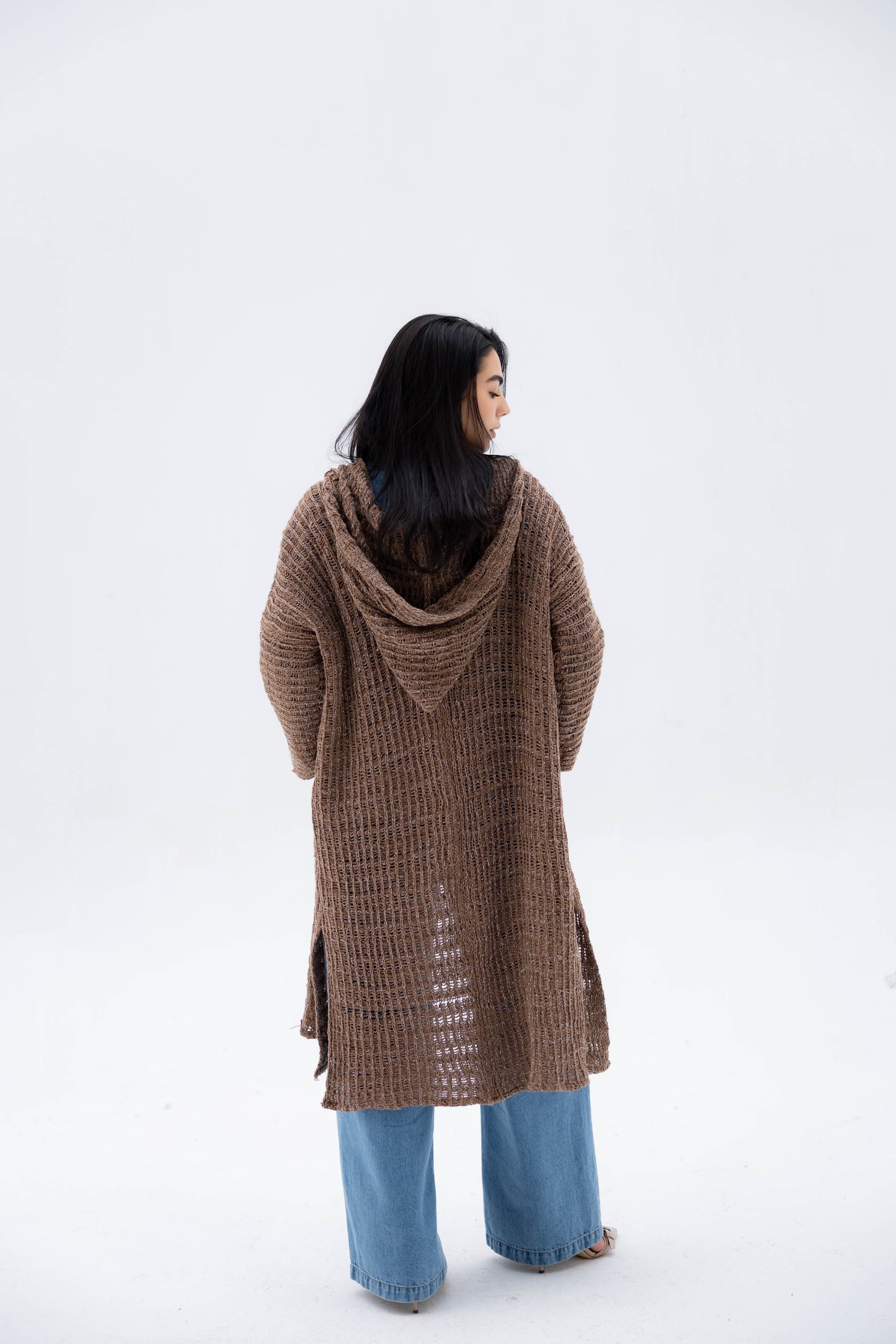 Twilight Knit Cardigan in Shimmer Brown
