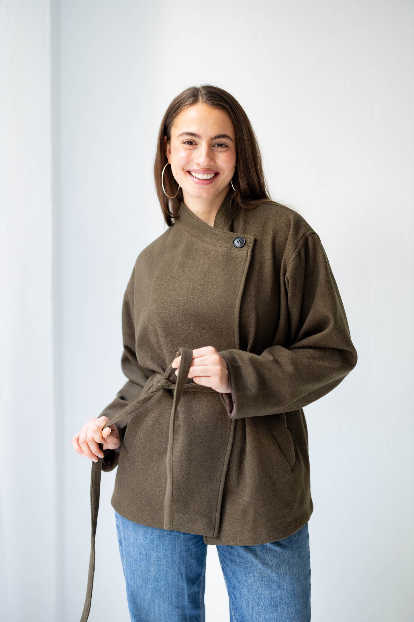 The Minimal Jacket in Olive Brown