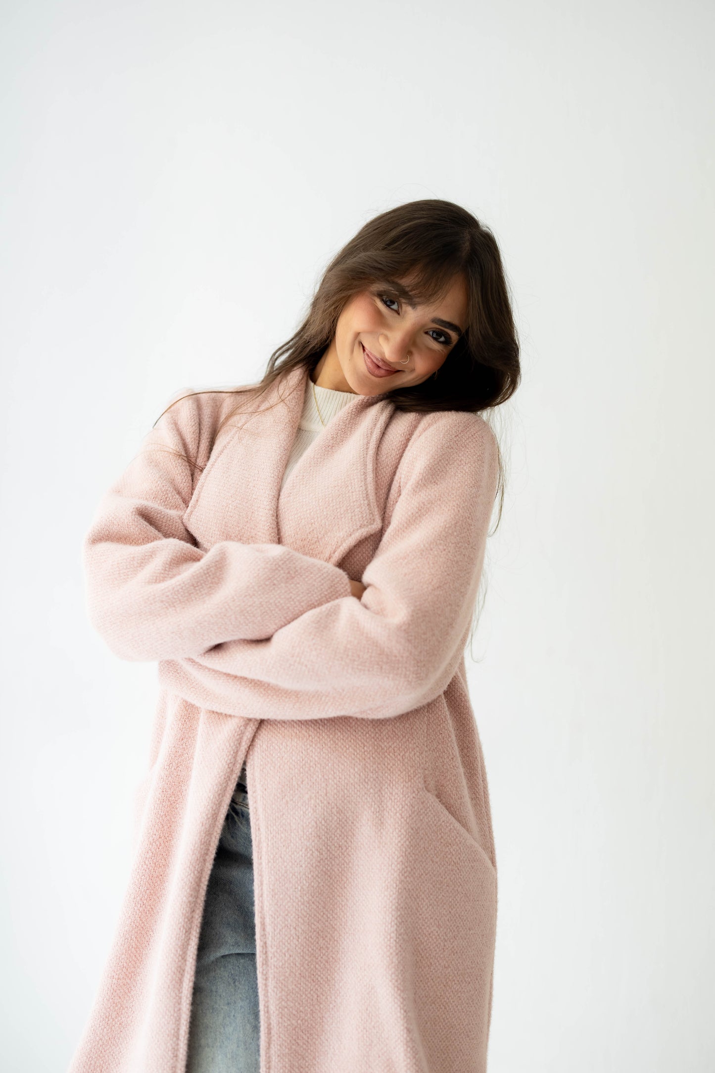 Whisper Shine Coat in Blush