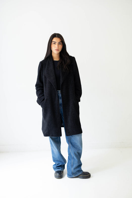 Whisper Shine Coat in Black