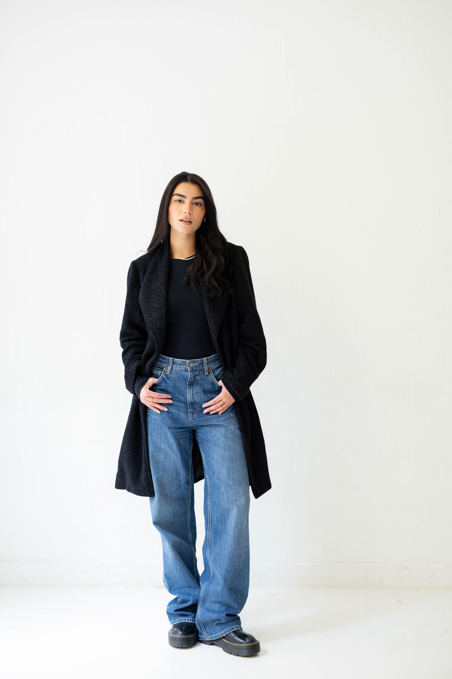 Whisper Shine Coat in Black