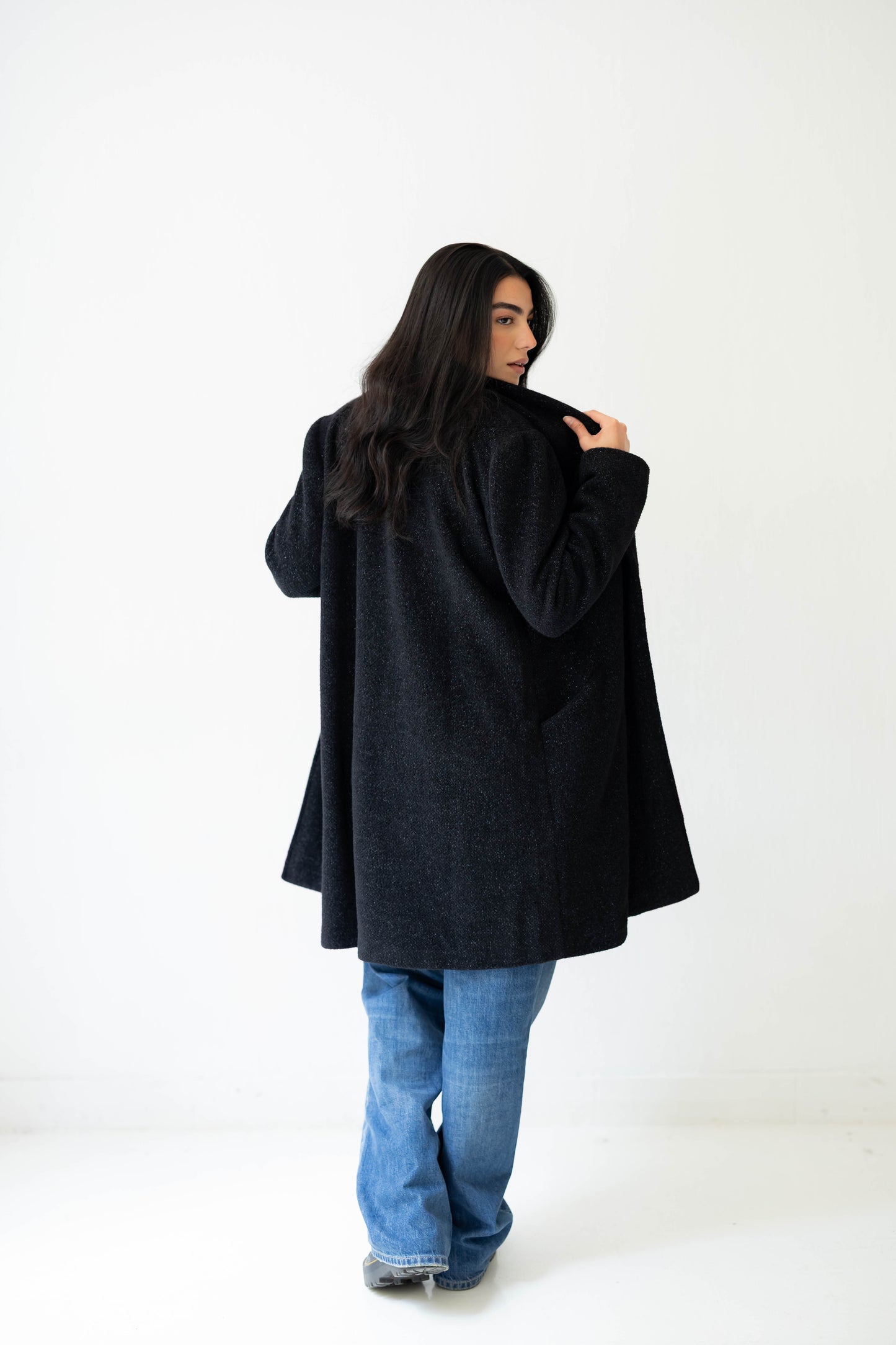 Whisper Shine Coat in Black
