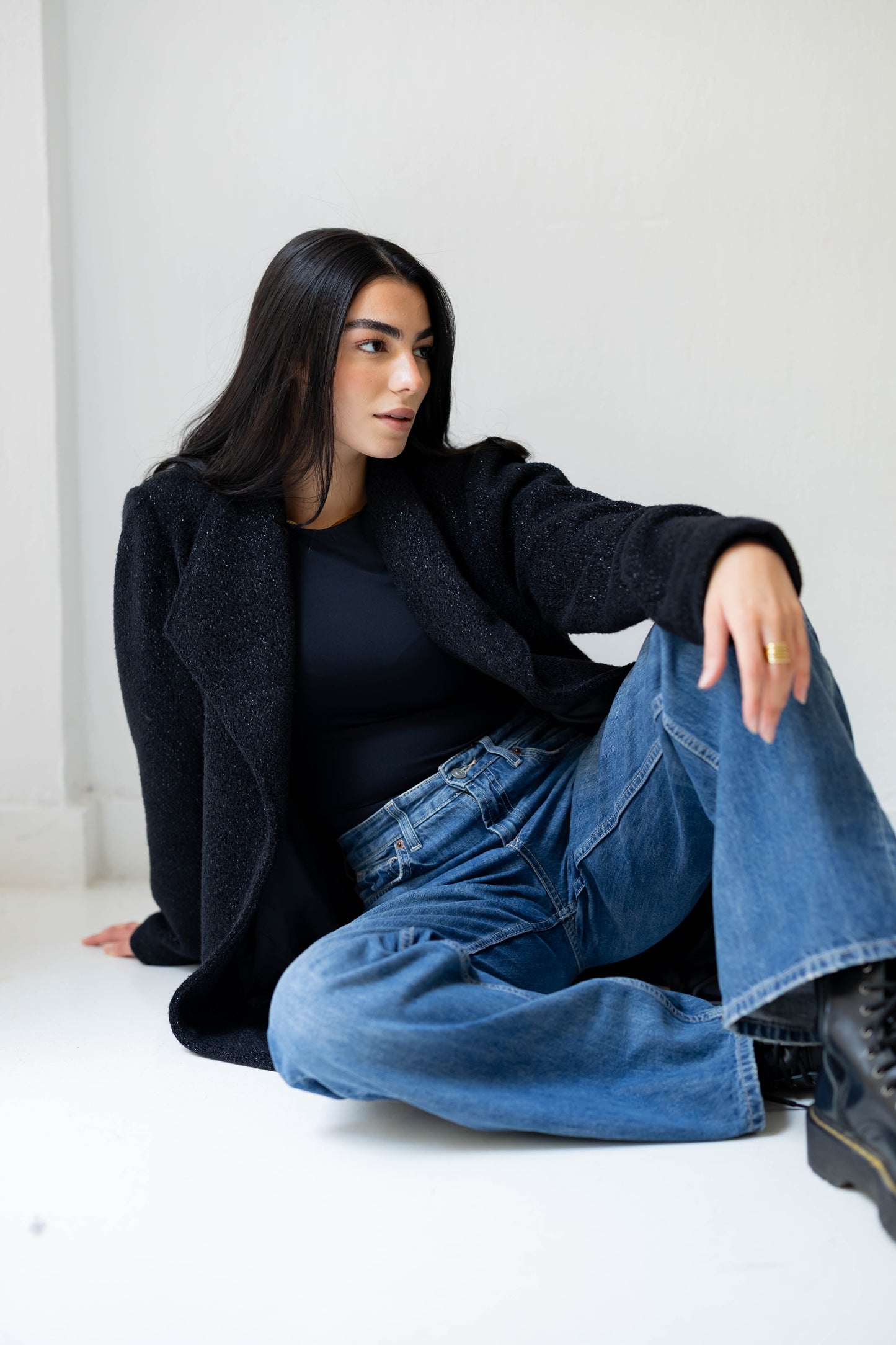 Whisper Shine Coat in Black