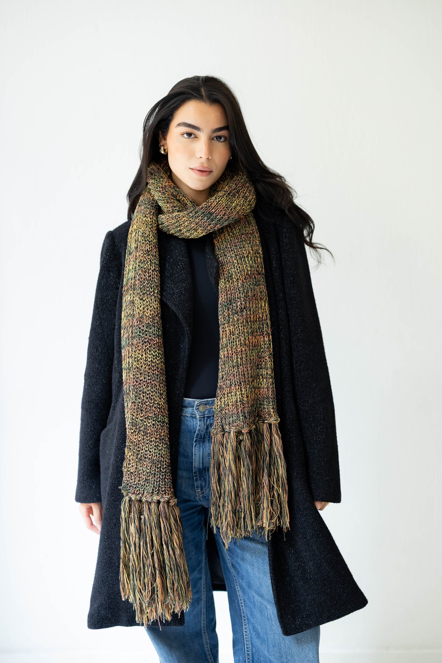 Warm Snuggle Shawl in Green Blend