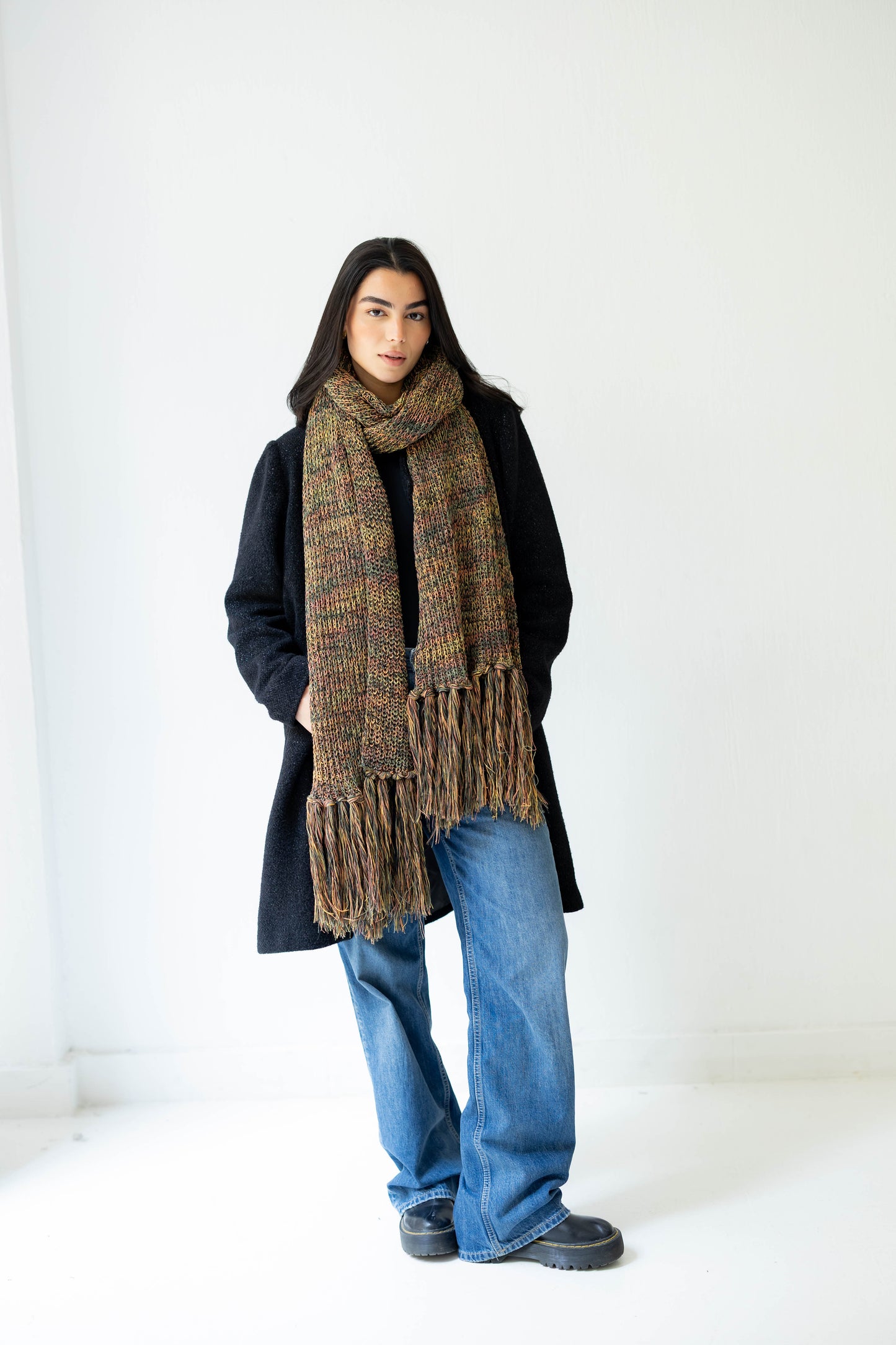 Warm Snuggle Shawl in Green Blend