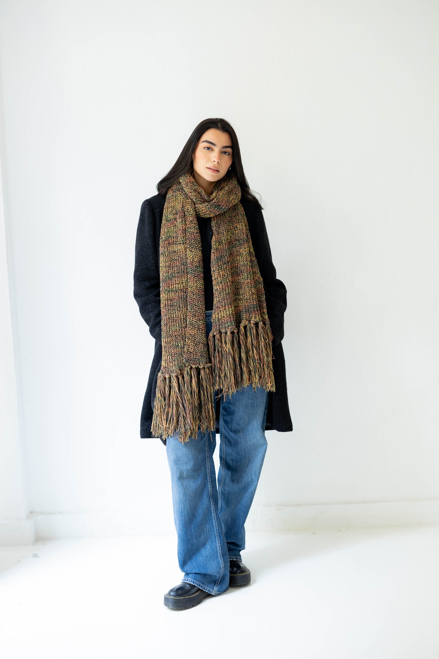 Warm Snuggle Shawl in Green Blend