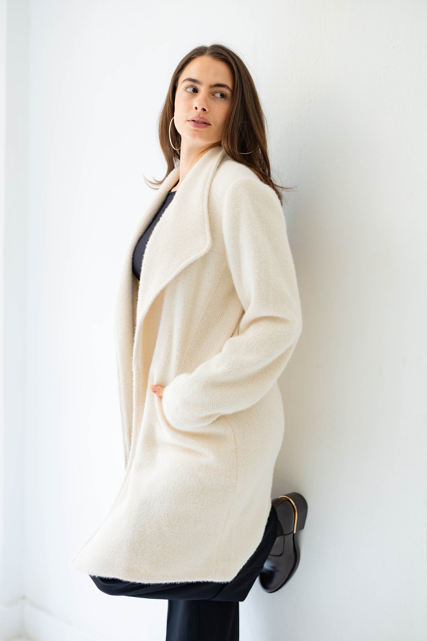 Whisper Shine Coat in White