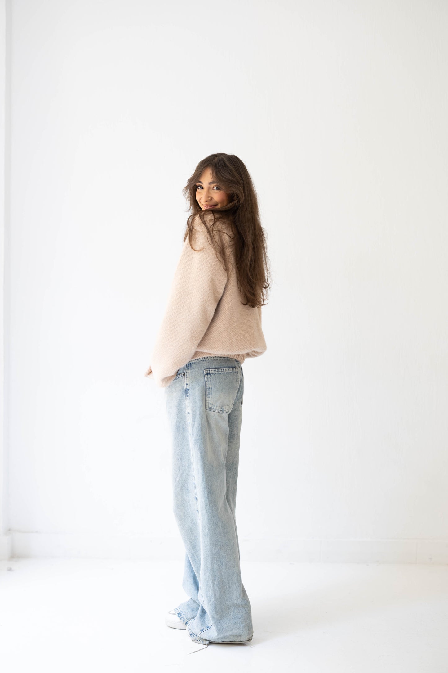 Shimmer Bomber Jacket in Beige