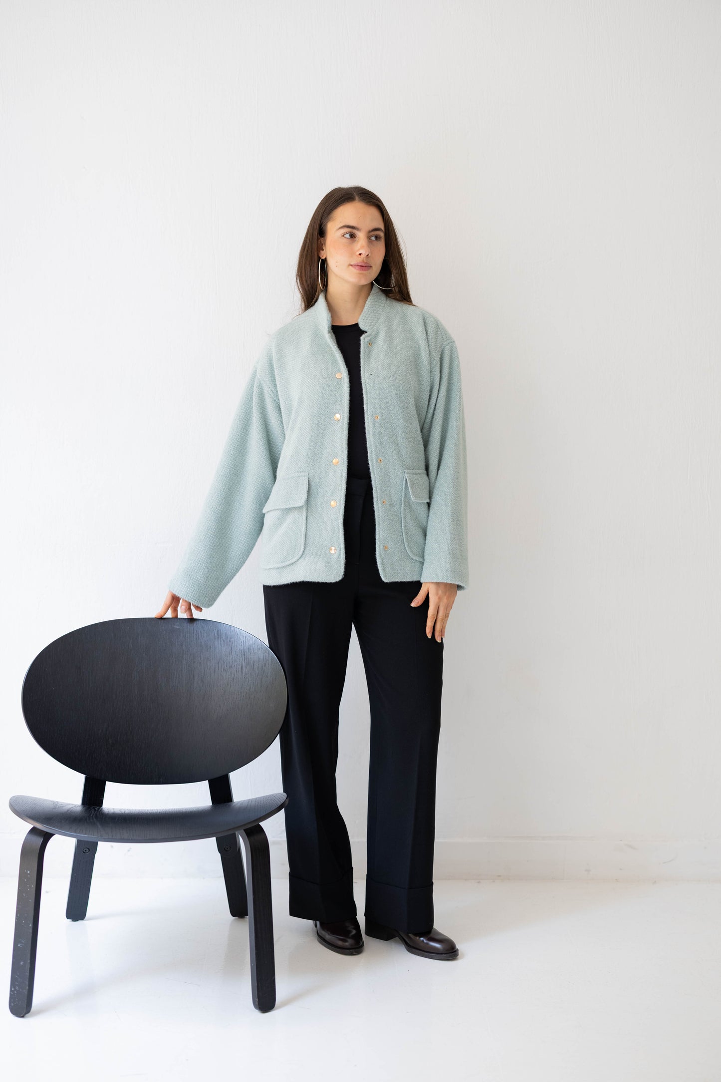 Shimmer Bomber Jacket in Tiffany