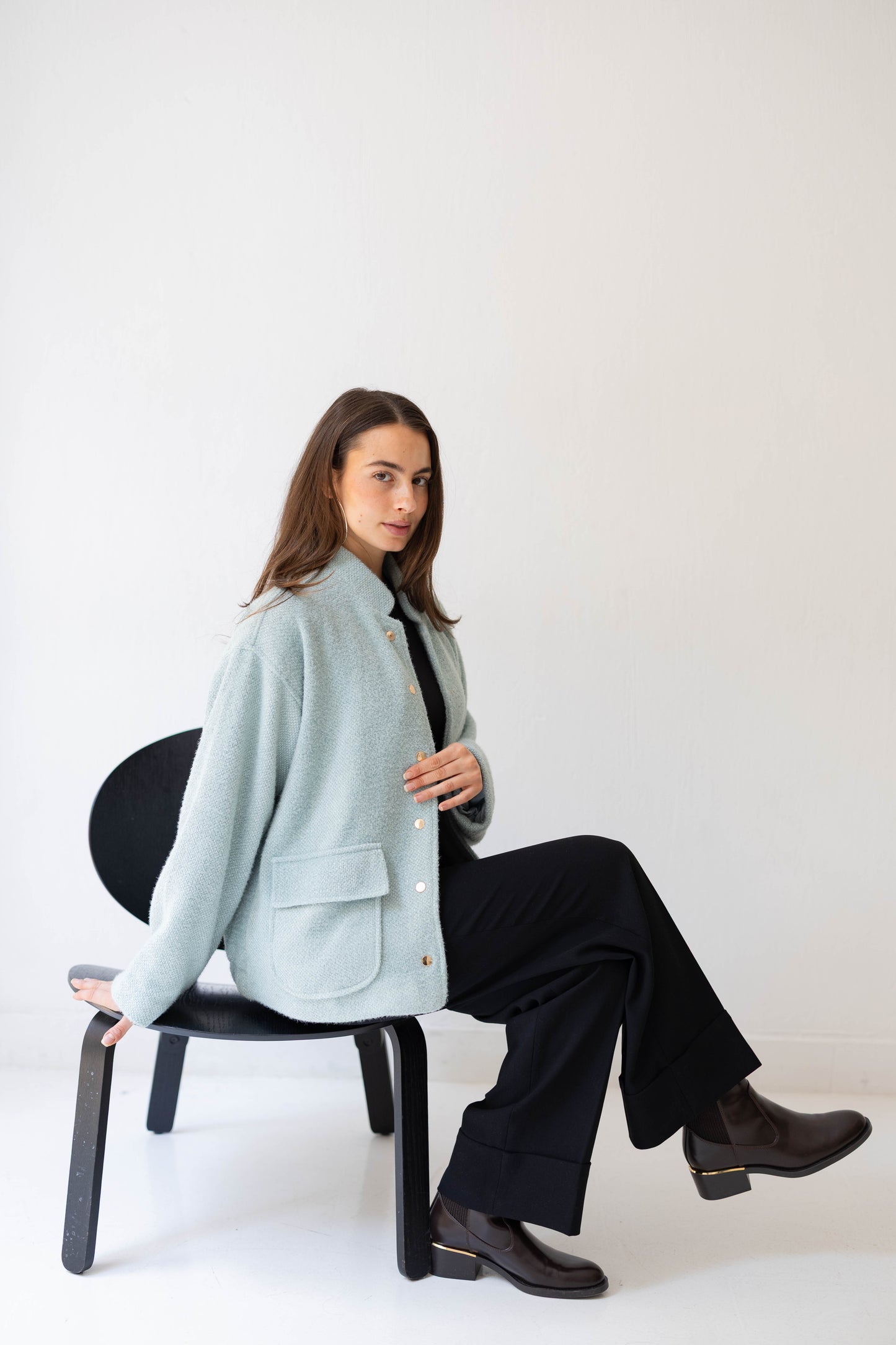 Shimmer Bomber Jacket in Tiffany