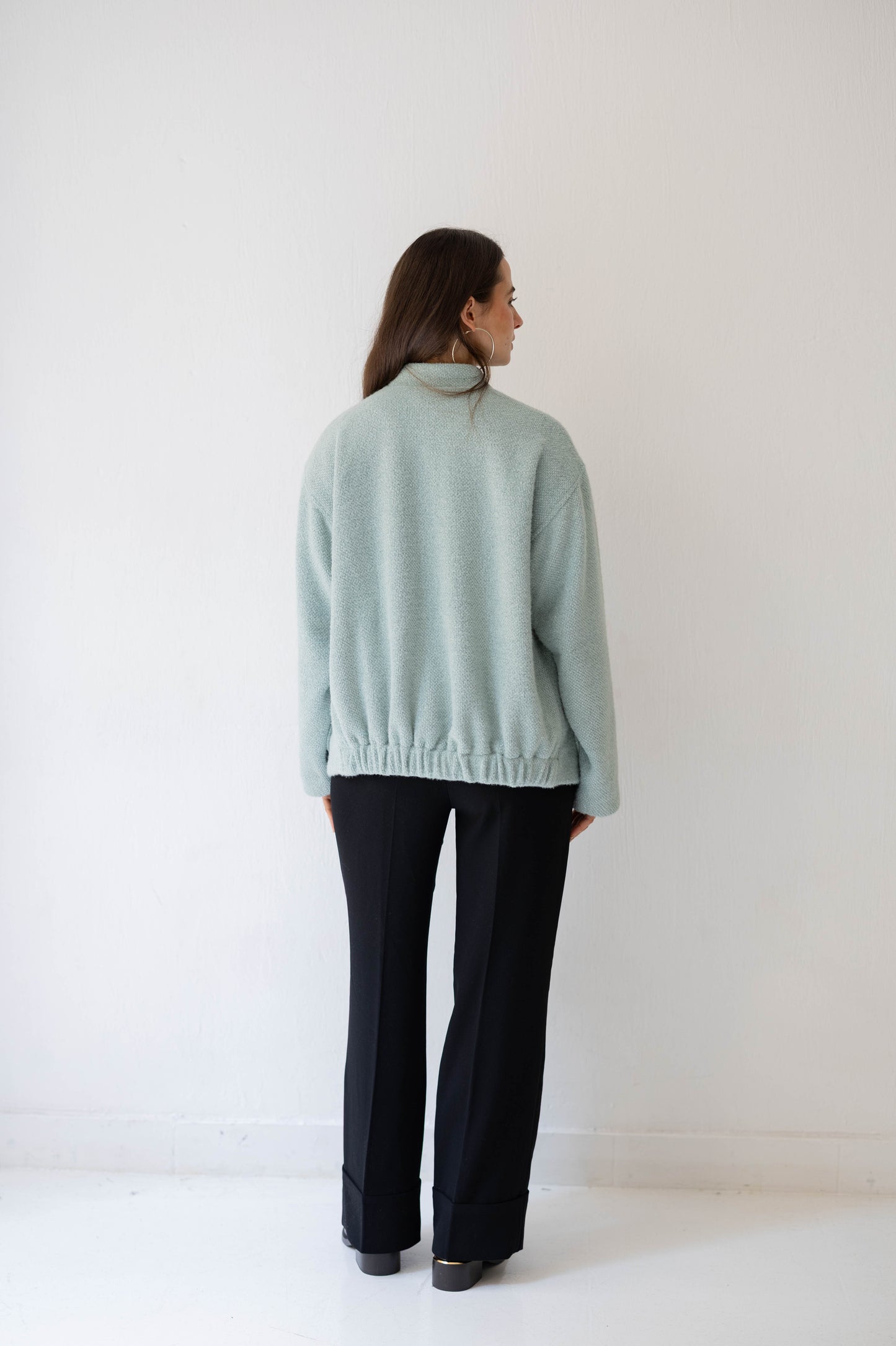 Shimmer Bomber Jacket in Tiffany