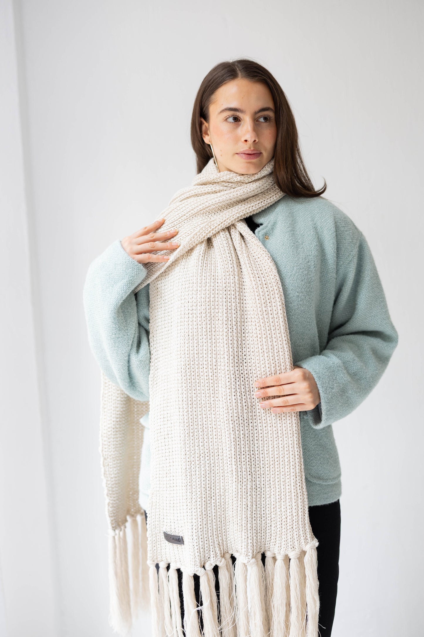 Warm Snuggle Shawl in Cream