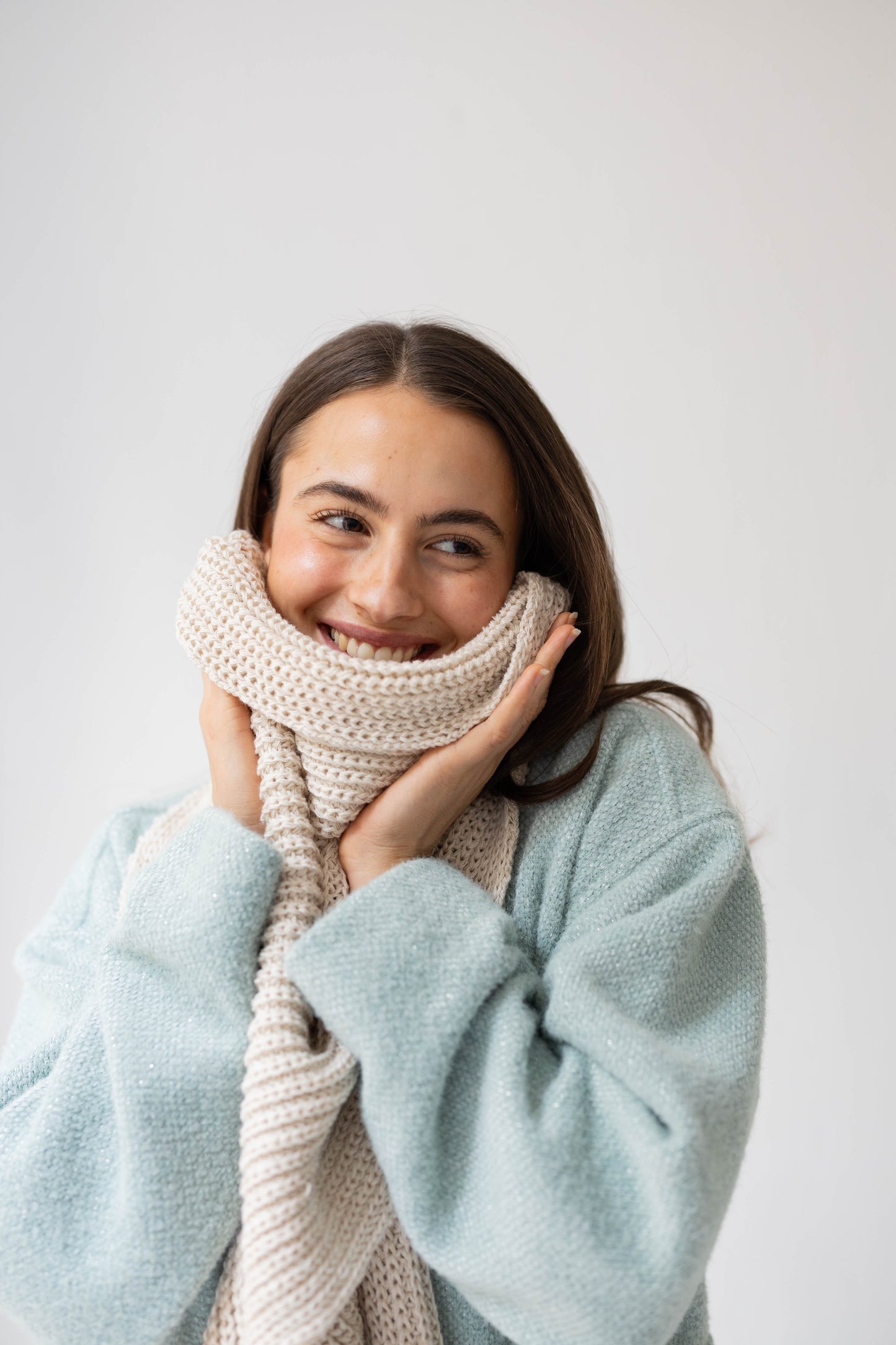 Warm Snuggle Shawl in Cream