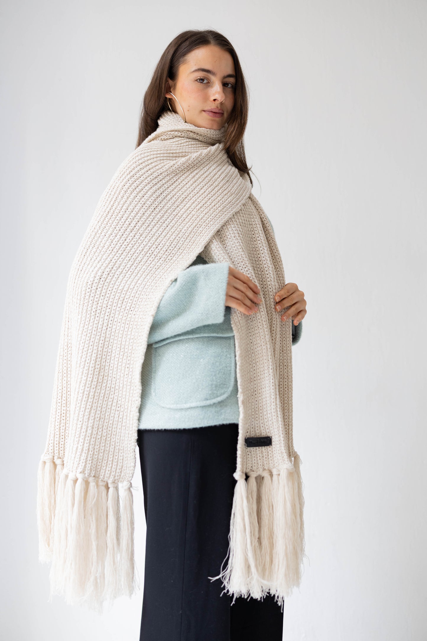 Warm Snuggle Shawl in Cream