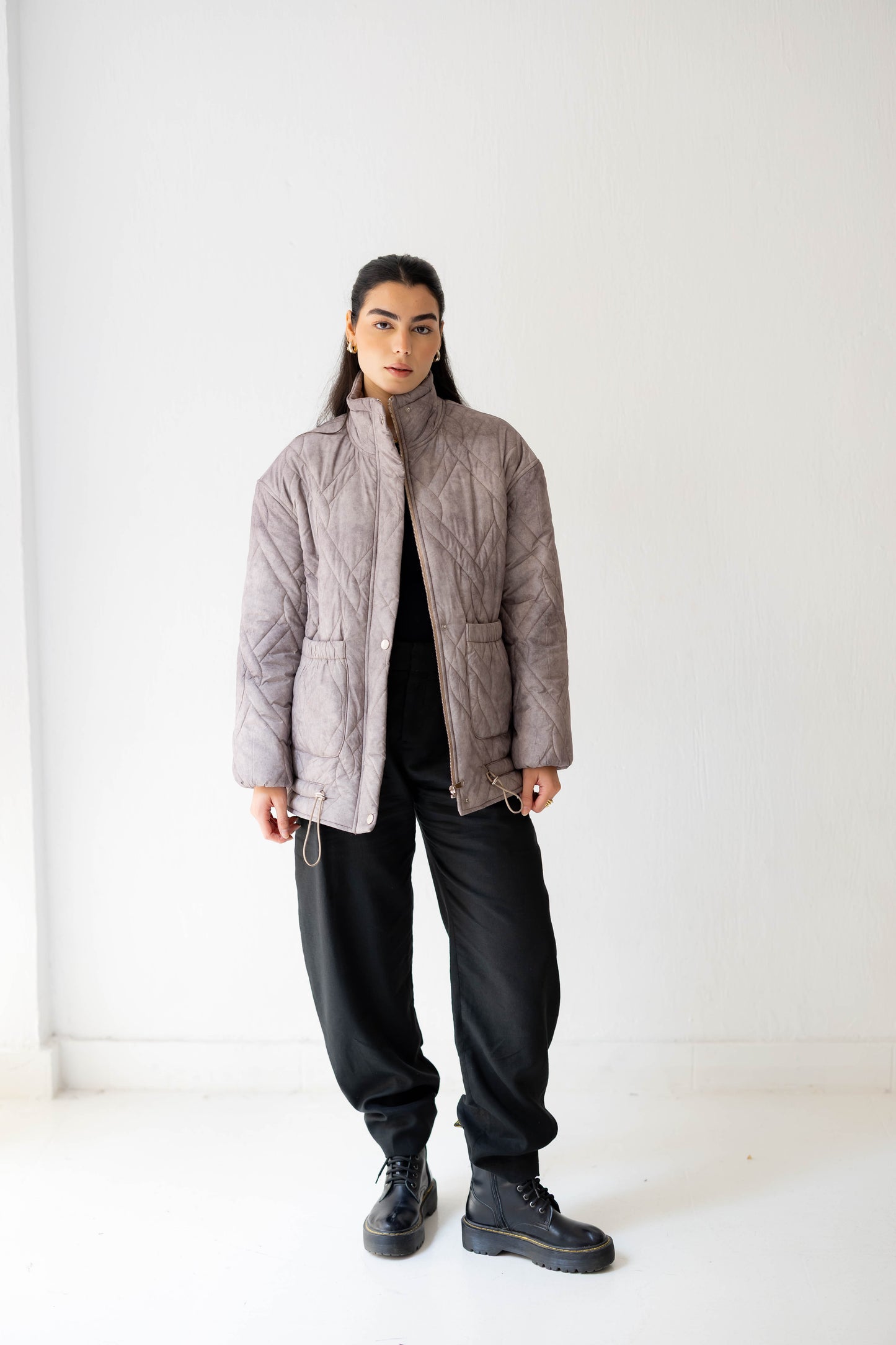 Storm Puff Jacket in Stone