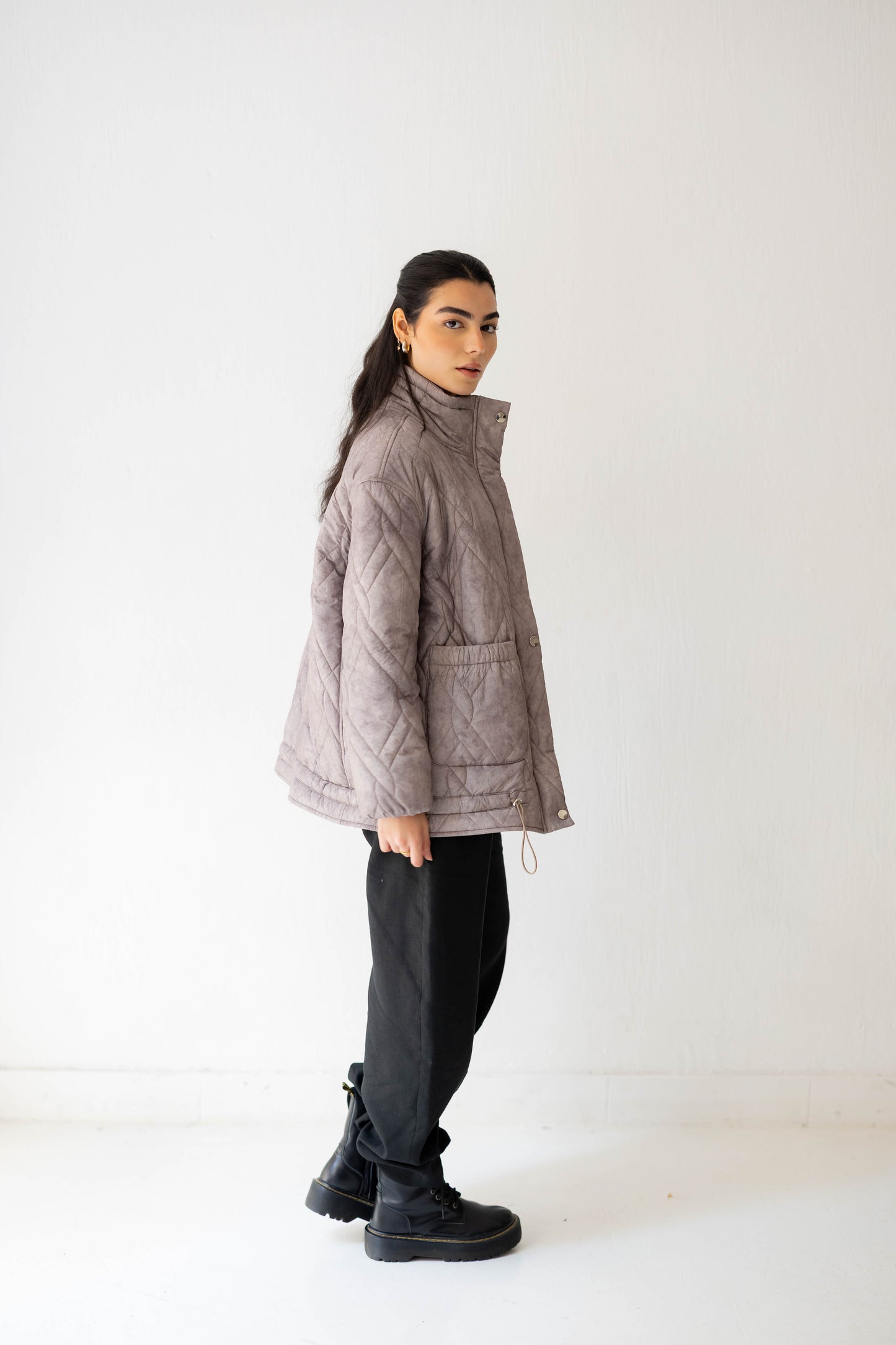 Storm Puff Jacket in Stone
