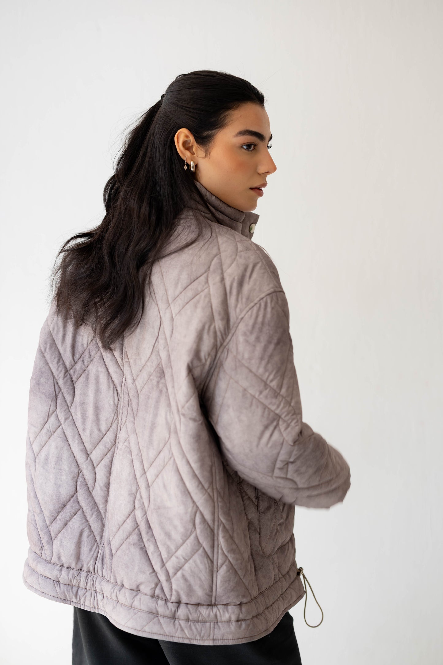 Storm Puff Jacket in Stone