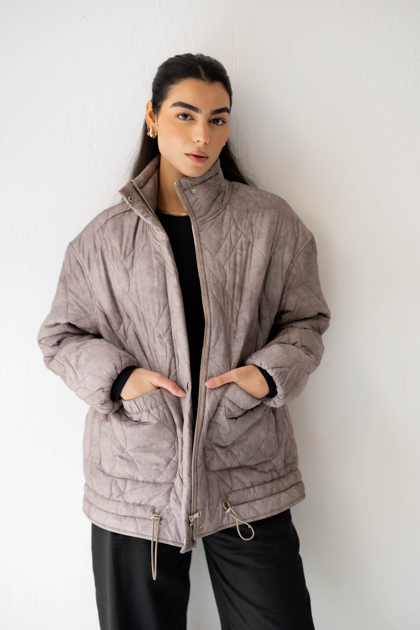 Storm Puff Jacket in Stone