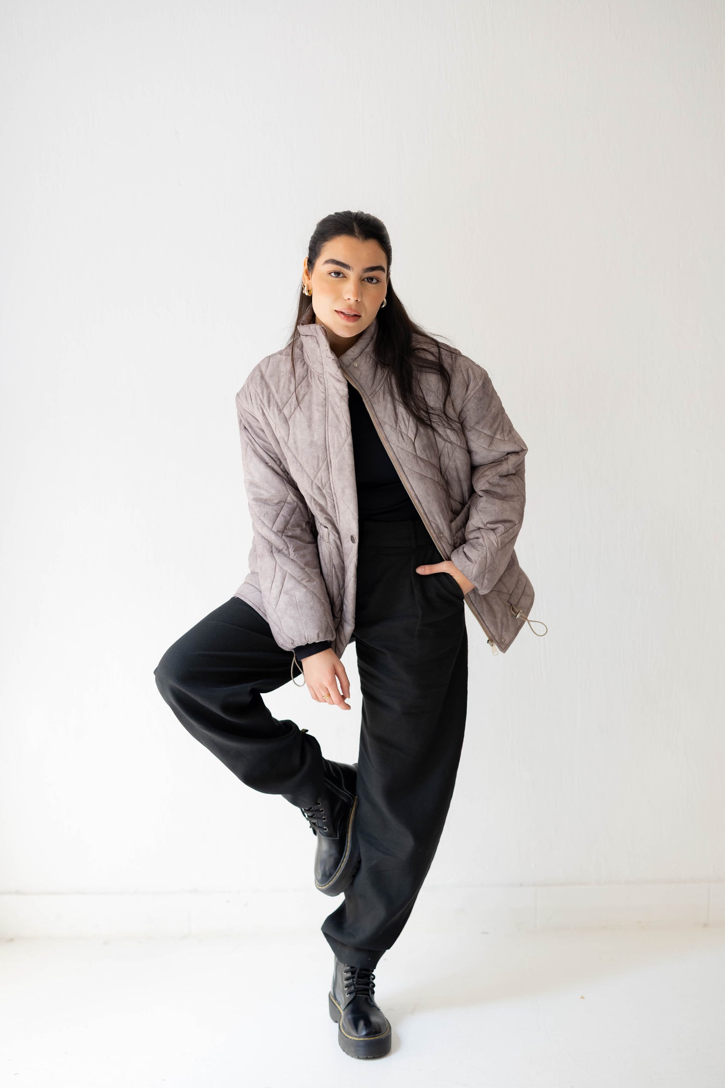 Storm Puff Jacket in Stone