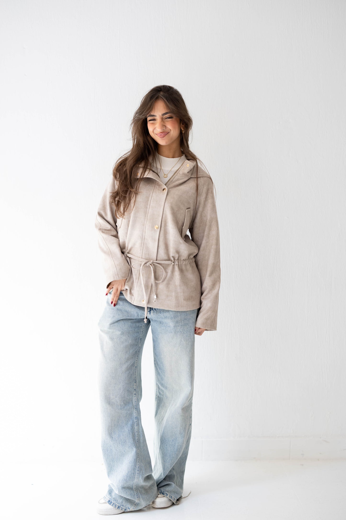 The Ophelia Jacket in Beige